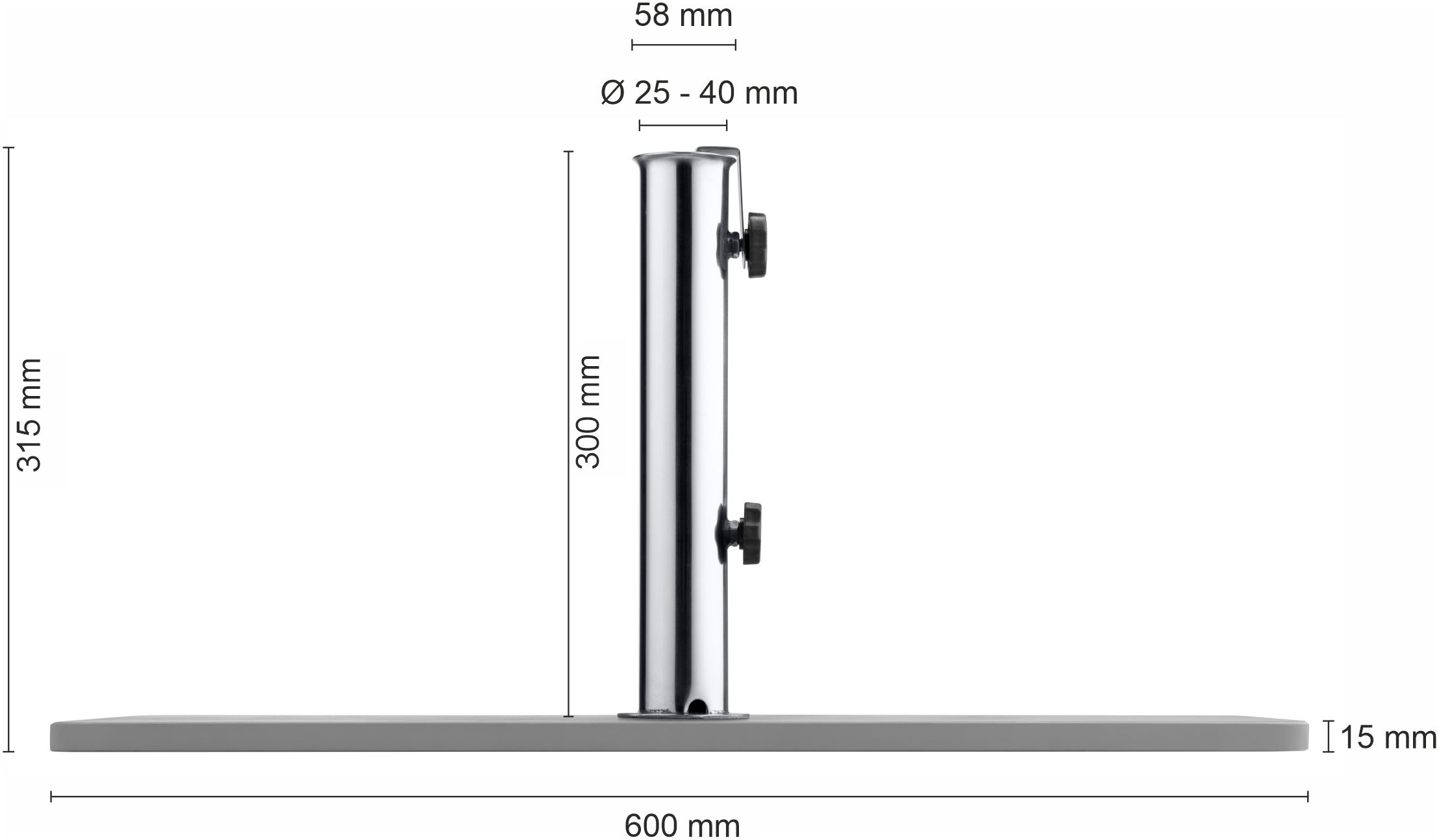 Schneider Schirme Schirmhalter Balkonschirmständer Stahl ca. 23kg