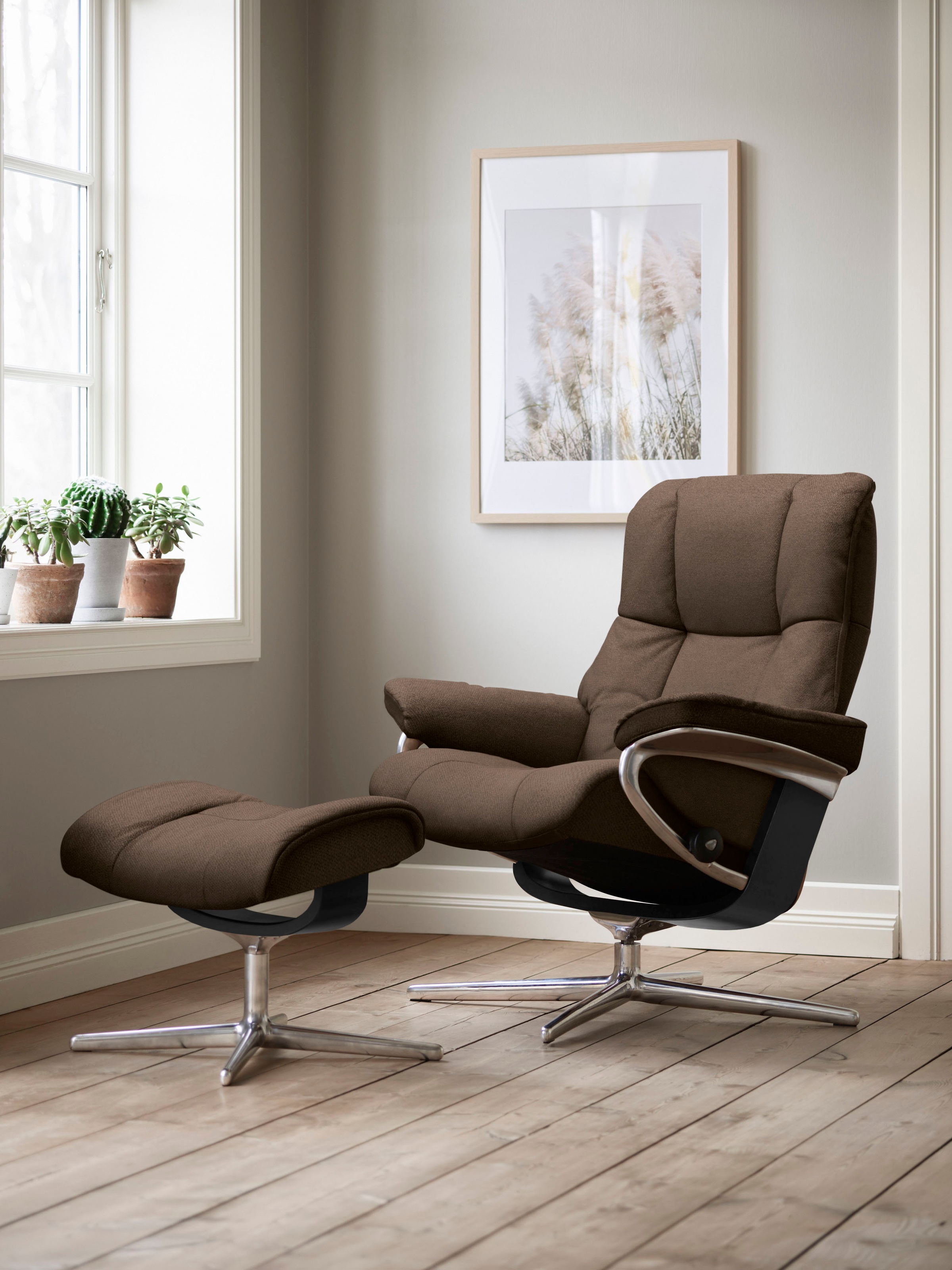 Stressless® Fußhocker »Mayfair«, mit Cross Base, Größe S, M & L, Holzakzent Schwarz
