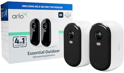 Smart Home Kamera »ESSENTIAL 2 XL 2K Outdoor Camera 2er-Pack«, Außenbereich, (2)