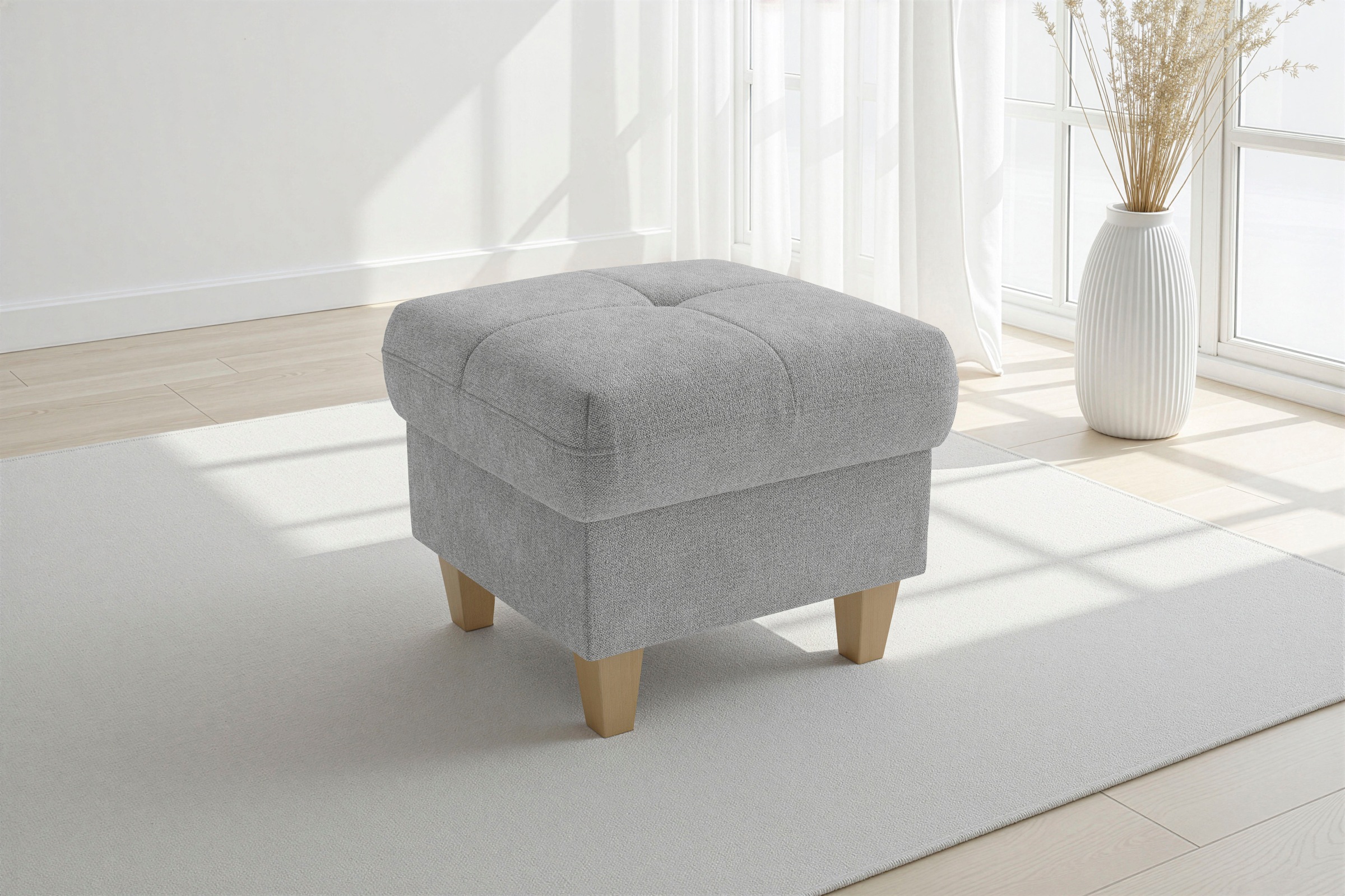 sit&more Polsterhocker "Pamela, B: 58 cm" 1 Stk. tlg. verschiedene Farben und Stoffe, bis 120 kg belastbar