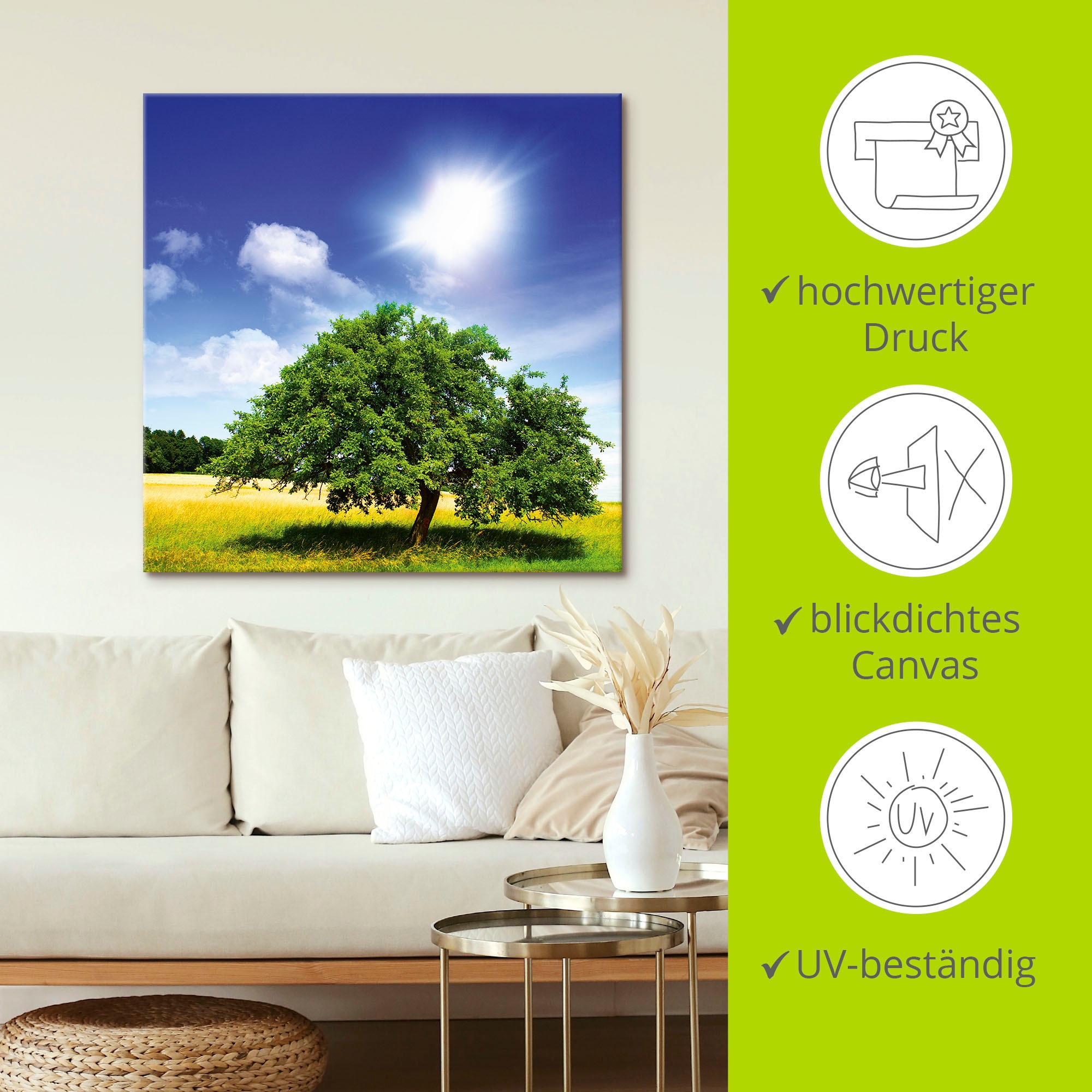 Artland Wandbild »Baum des Lebens« Bäume 1 Stk. tlg. auf Holzrahmen gespannt