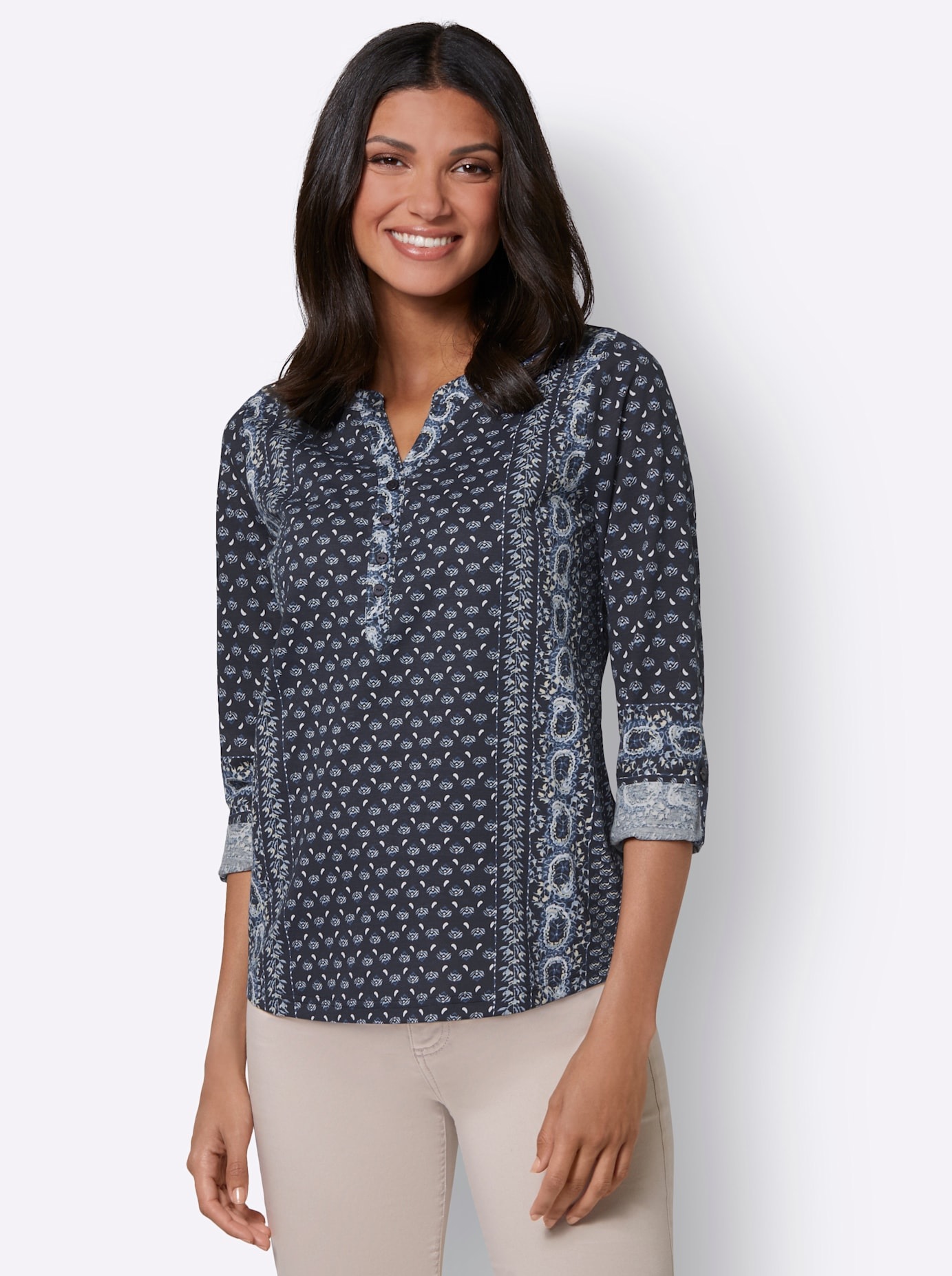 Classic Basics Print-Shirt "Druck-Shirt" 1 Stk. tlg. günstig online kaufen