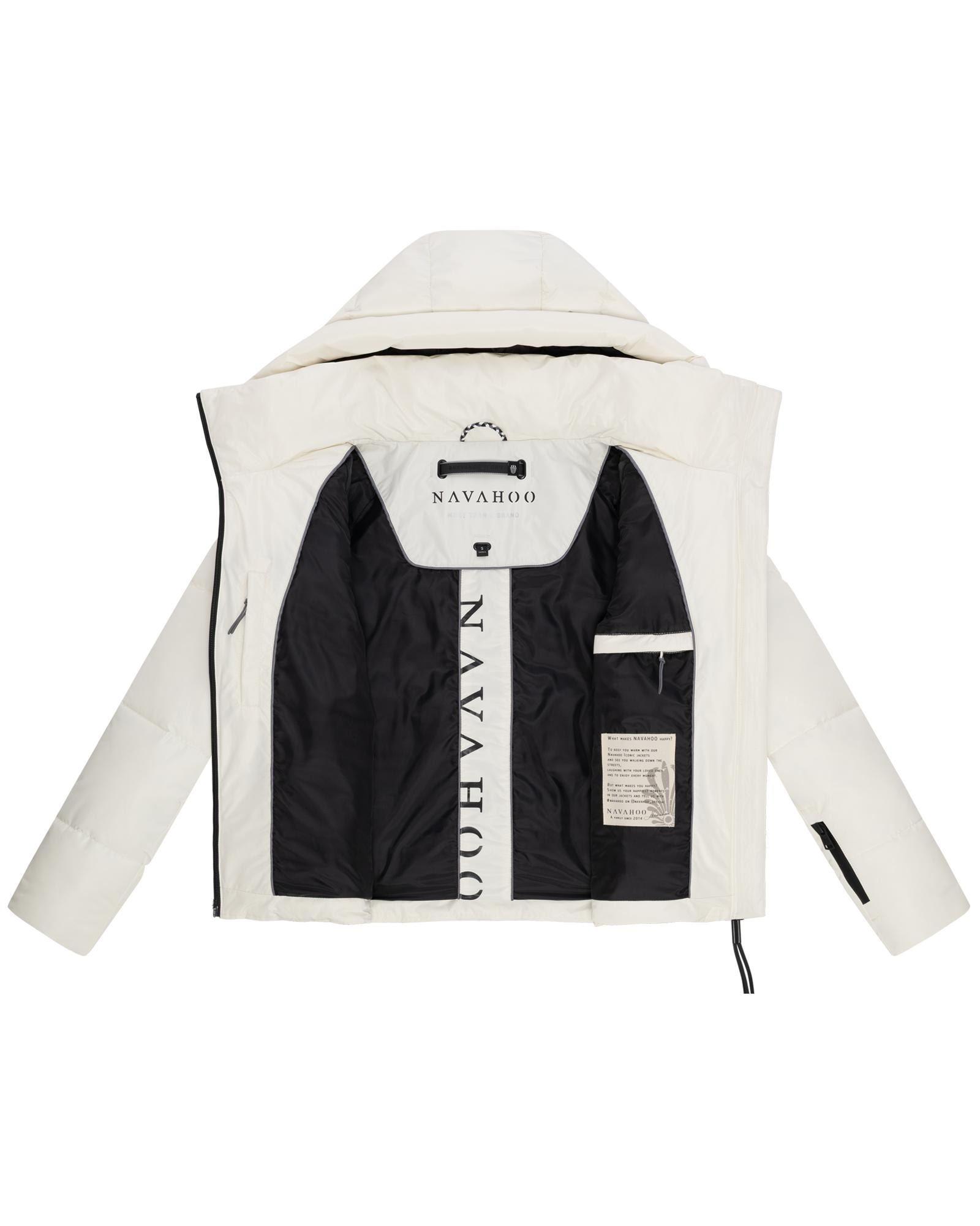 Navahoo Steppjacke »Frostherz XIV«, mit Kapuze, Kurze gesteppte Damen Winterjacke mit abnehmbarer Kapuze