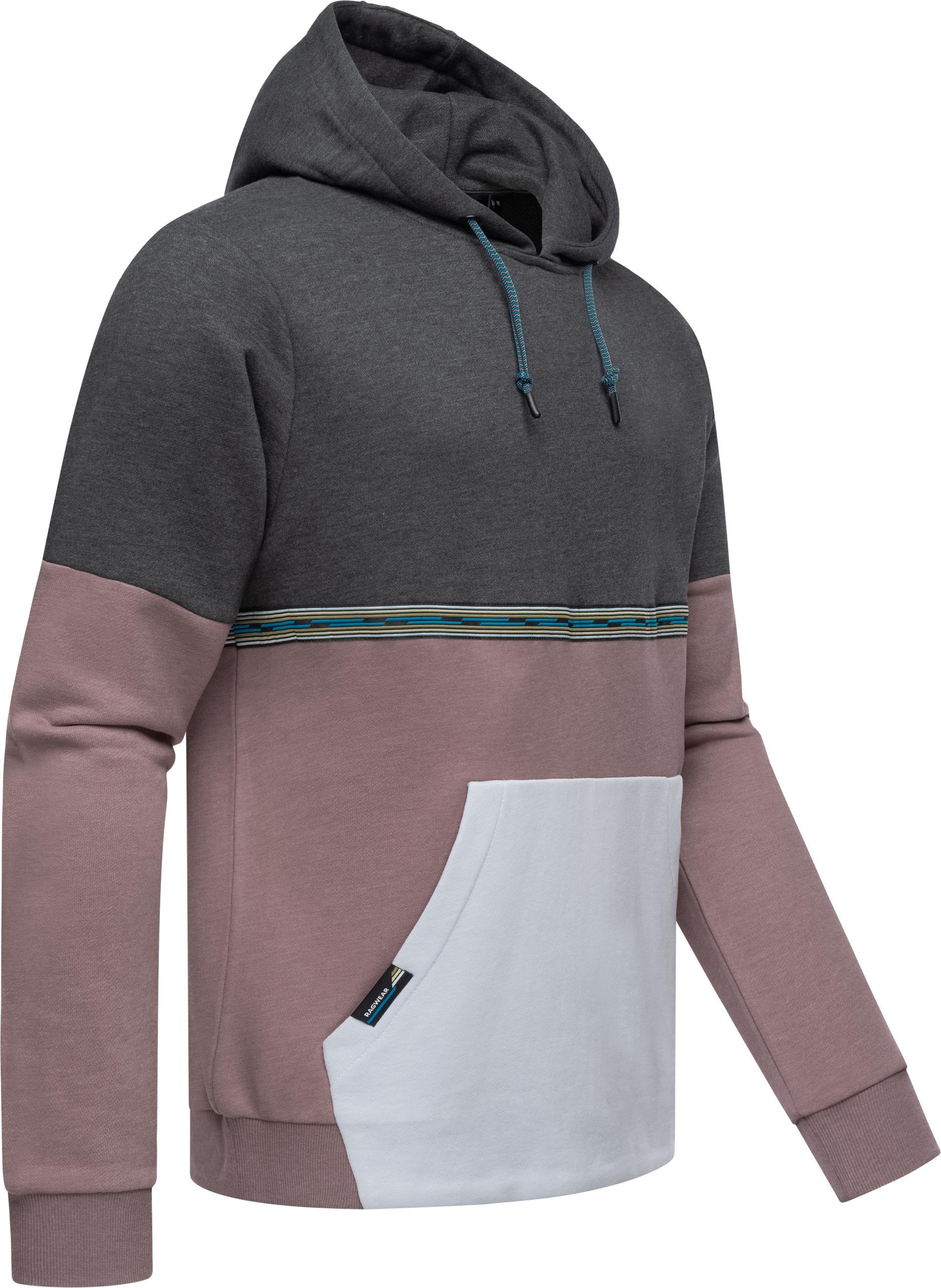 Ragwear Hoodie »Blocky Hoody«, Sportlicher Herren Kapuzenpullover mit Blockstreifen