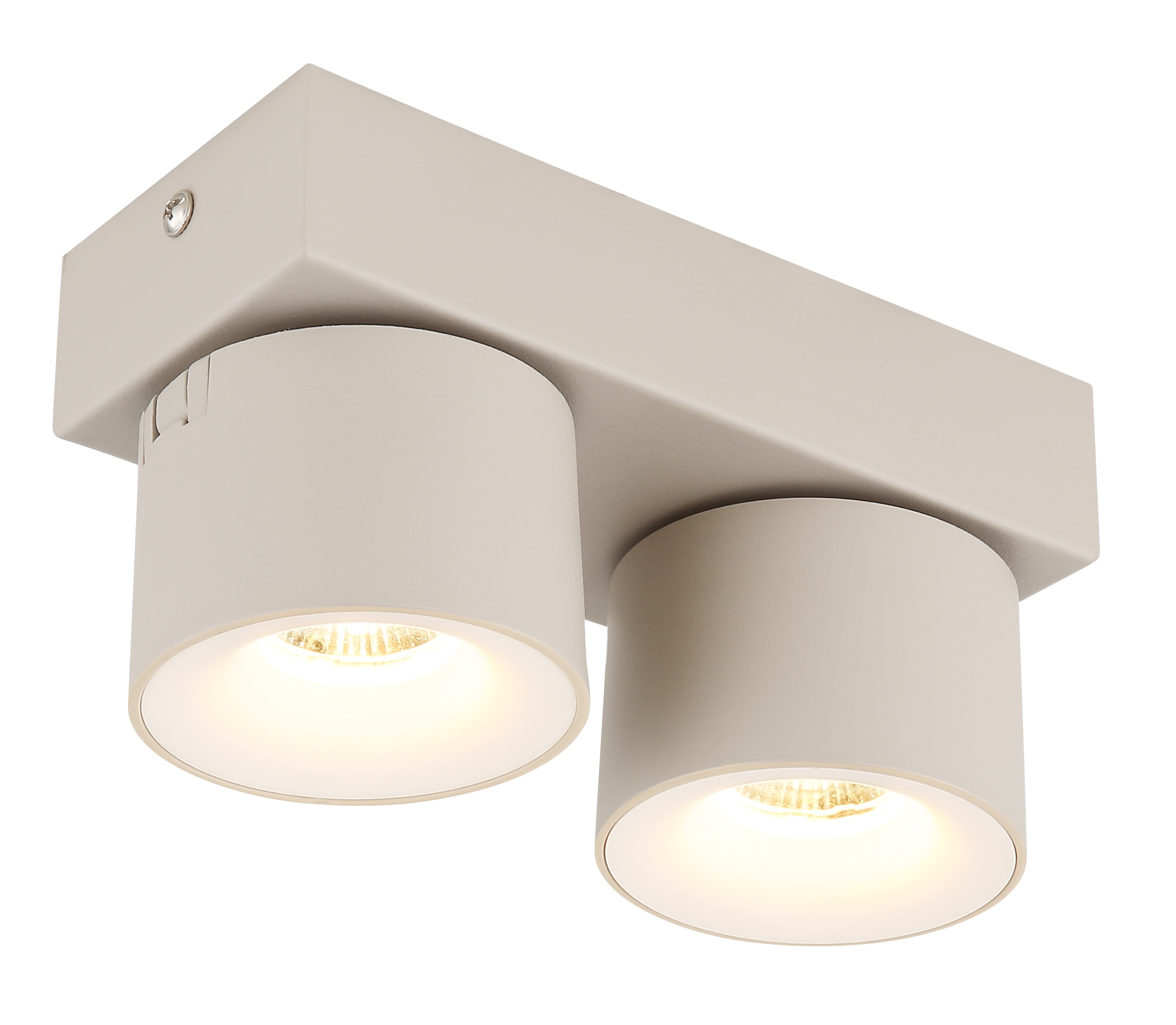 GLOBO LIGHTING LED Deckenspot »RAE« LED-Modul 1 Stk. Warmweiß LED Strahler Sand, Aluminium/Opal, dreh-/schwenkbar, LED 6W