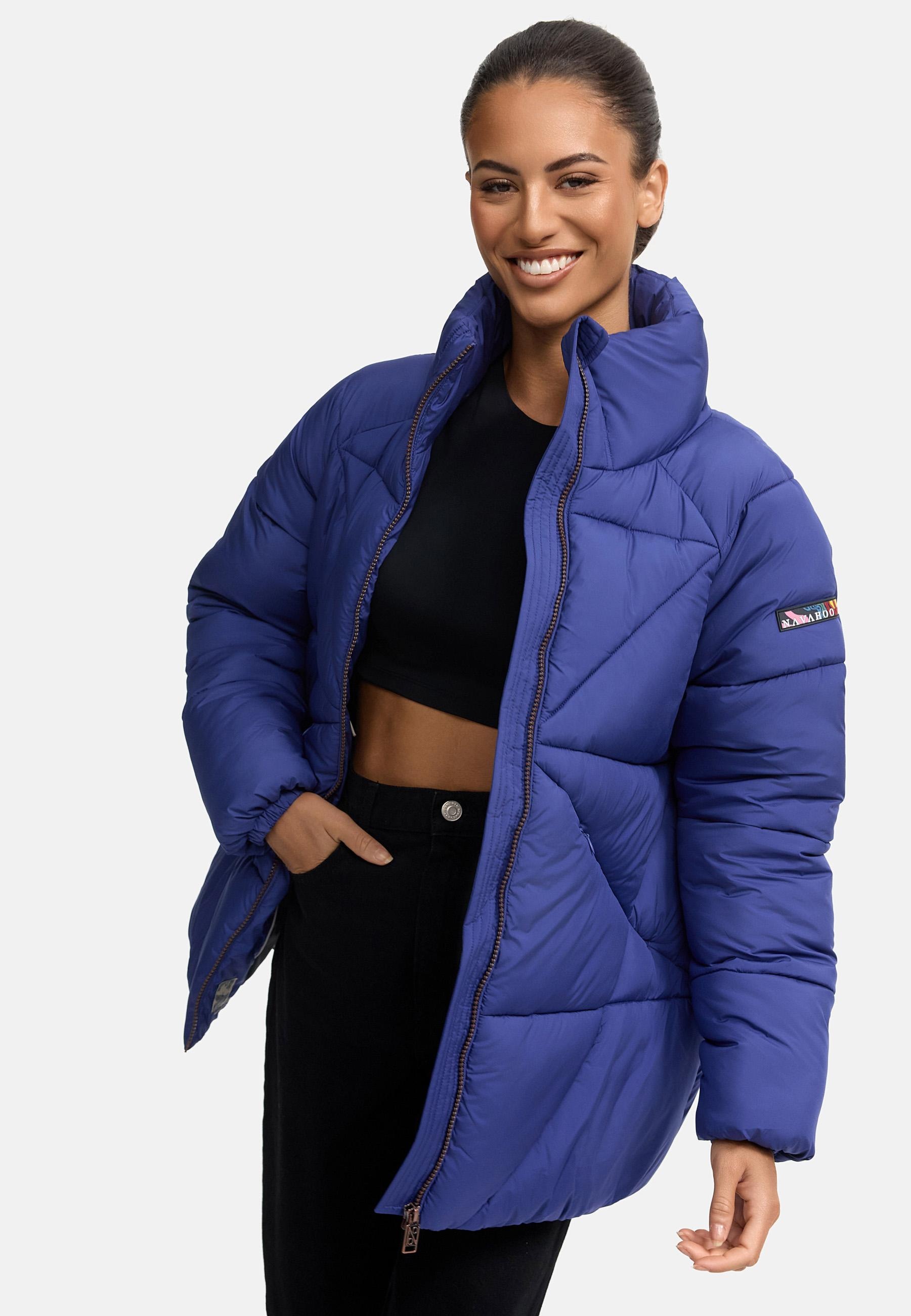 Navahoo Steppjacke »Schokolinaa 14«, ohne Kapuze, Winterjacke mit modischer Steppung & hohem Kragen