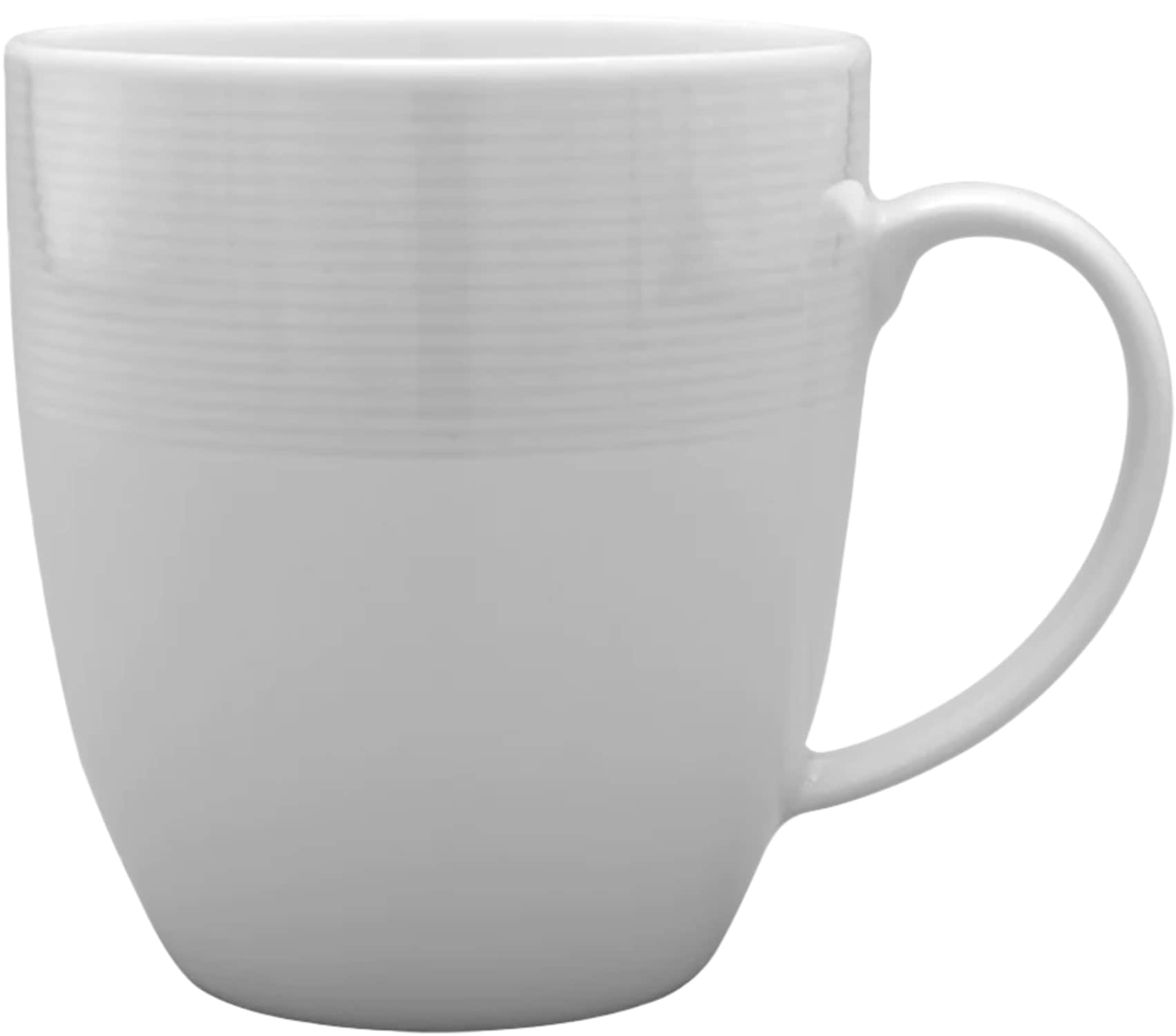 van Well "Kaffeebecher Jive, 400 ml, 6 Stück" dezentes Spiraldekor, spülmaschinen-und mikrowellengeeignet