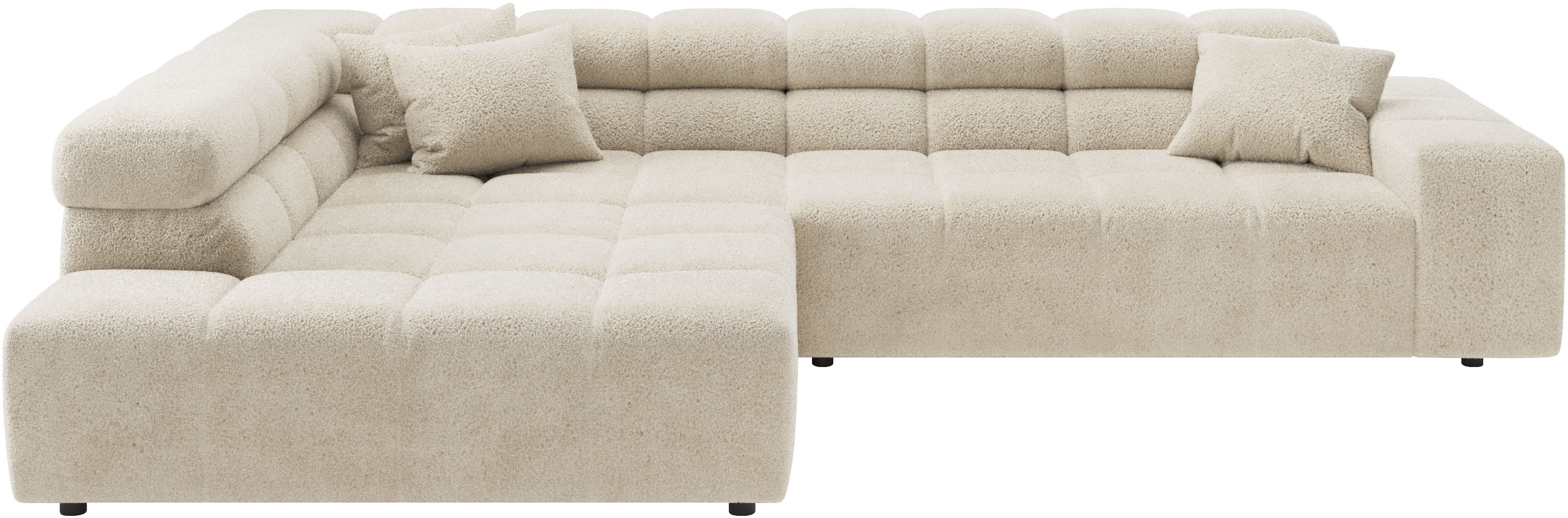 Home affaire Ecksofa "Ancona, Ecksofa, incl. Kopfteilverstellung, Breite 319 cm, L-Form" wahlweise elektrische Sitztiefenverstellung