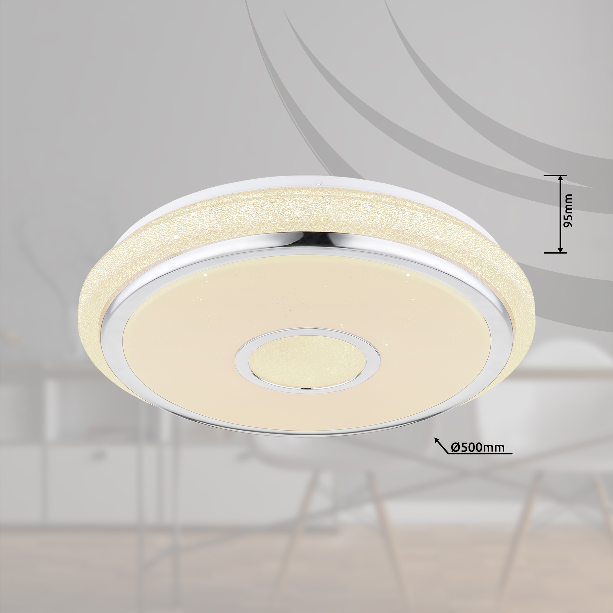 GLOBO LIGHTING LED Deckenleuchte »DANI«, Leuchtmittel LED-Modul | LED fest integriert, Deckenlampe/rund/Wohnzimmer/Schlafzimmer/elegant