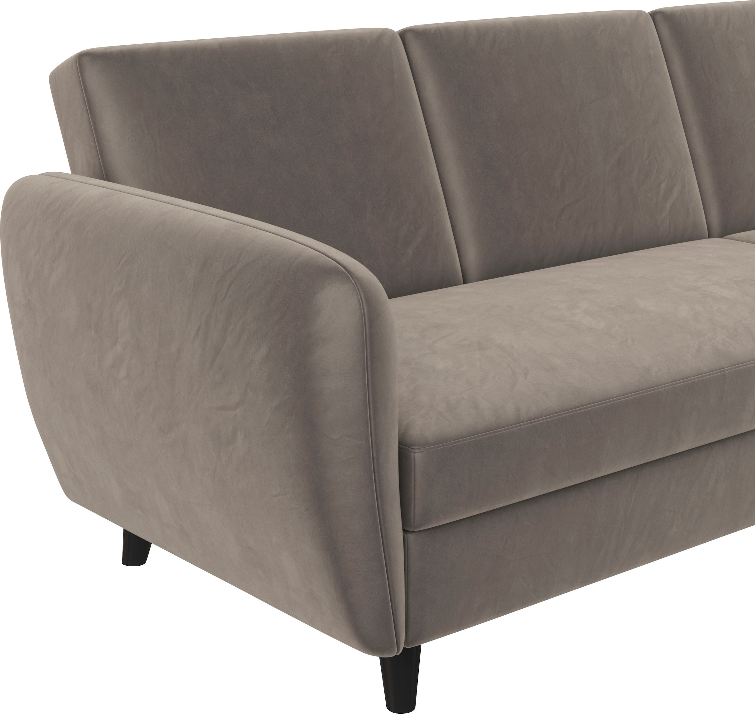 Dorel Home Ecksofa »Perry, L-Form,«, Rückenlehne, verschiedene Farbvarianten, Sitzhöhe 43 cm, Breite 219 cm