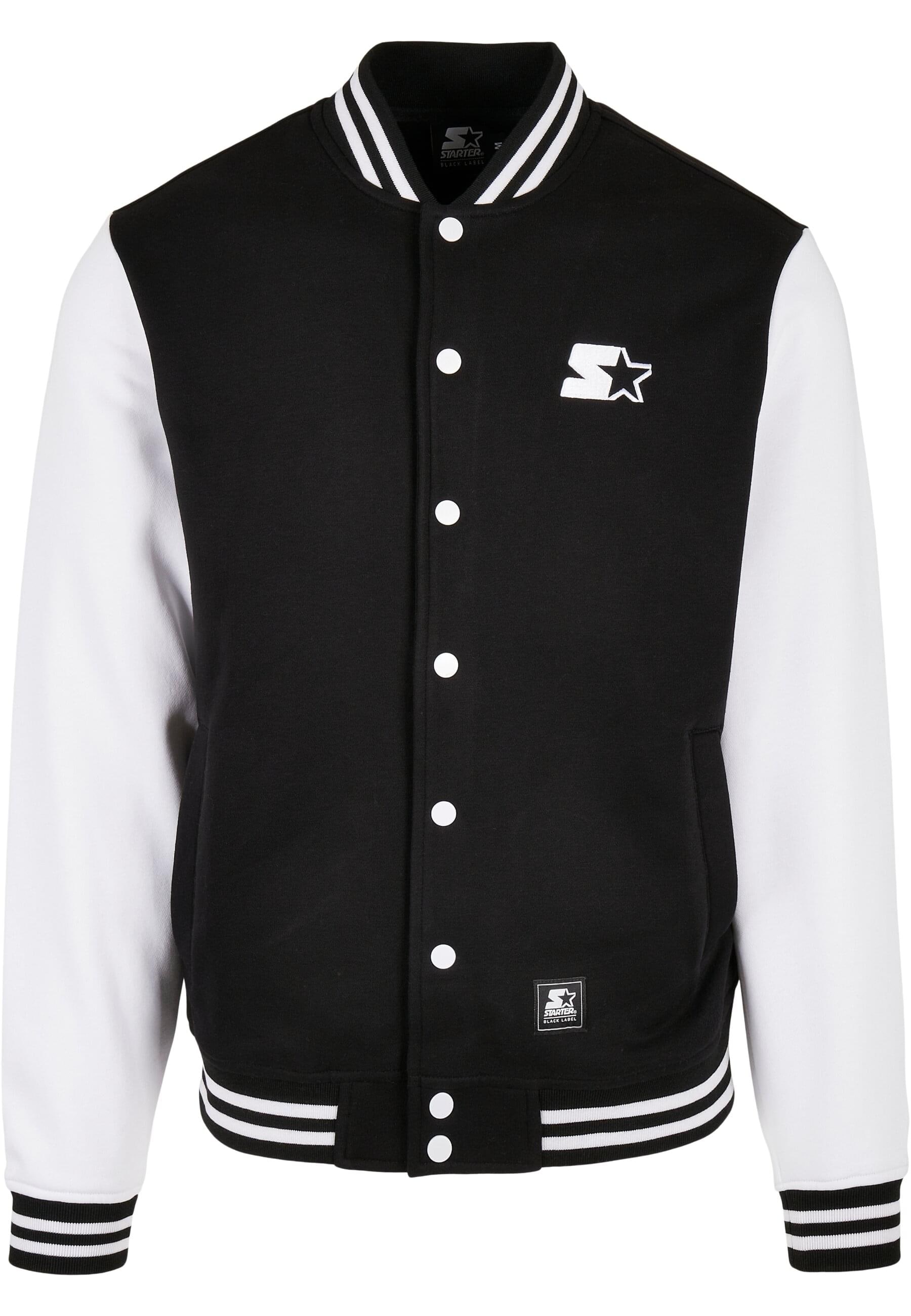 Starter Black Label Allwetterjacke "Starter Black Label Herren Starter College Fleece Jacket", (1 St.), ohne Kapuze