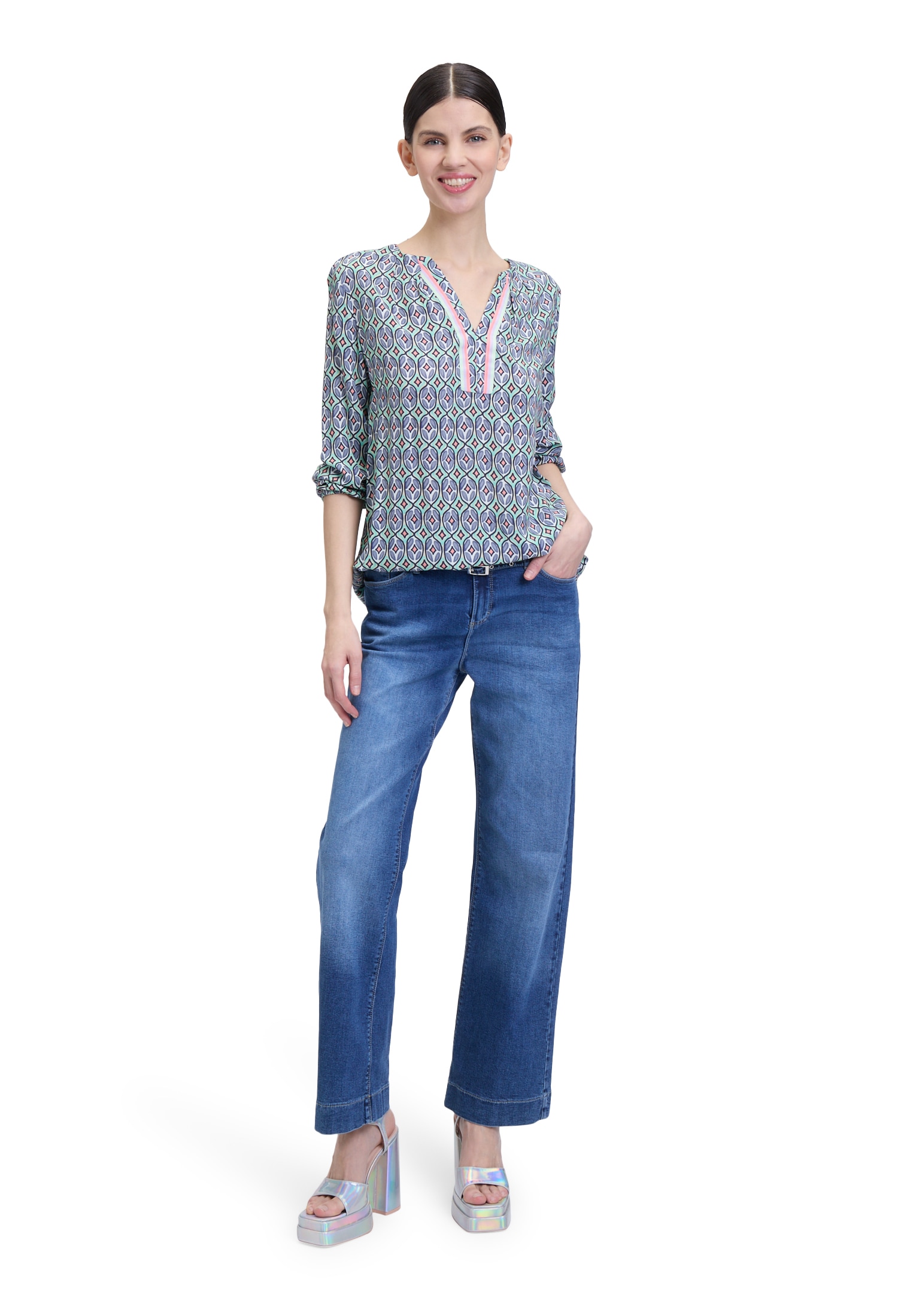Cartoon Schlupfbluse »Cartoon Damen Casual-Bluse langarm«