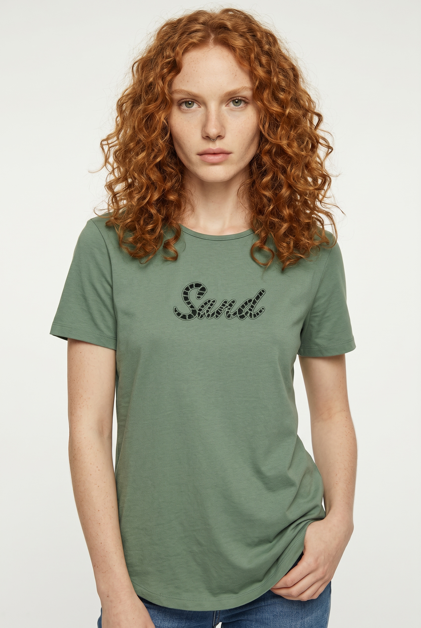 Vero Moda Kurzarmshirt "VMMIRANDA SIF SS TOP BOX JRS" Baumwolle, regular fit