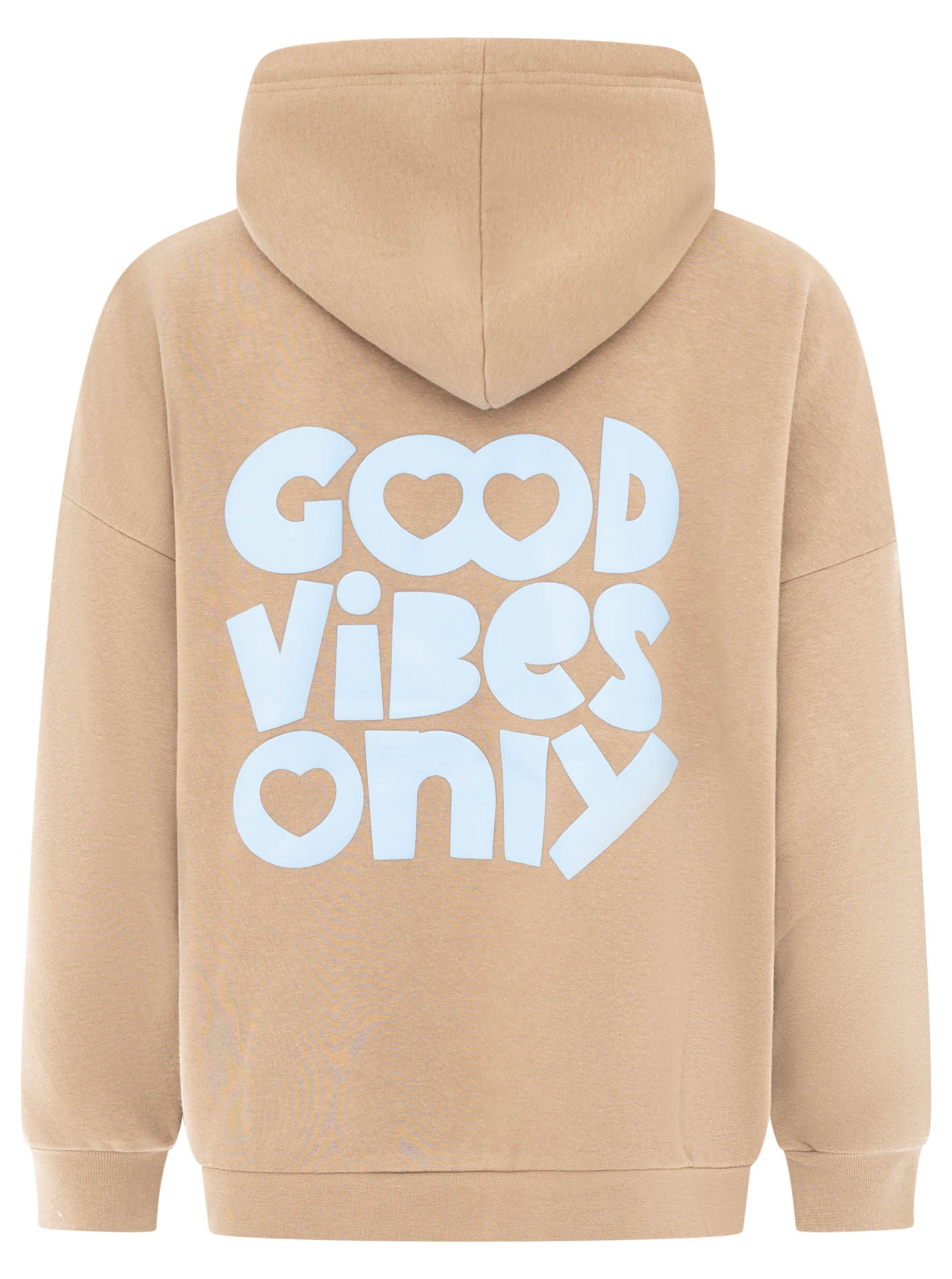 Zwillingsherz Hoodie »"GOOD VIBES"«, Oversize-Fit, Kapuze mit Kordel, Statement Print, Kängurutasche
