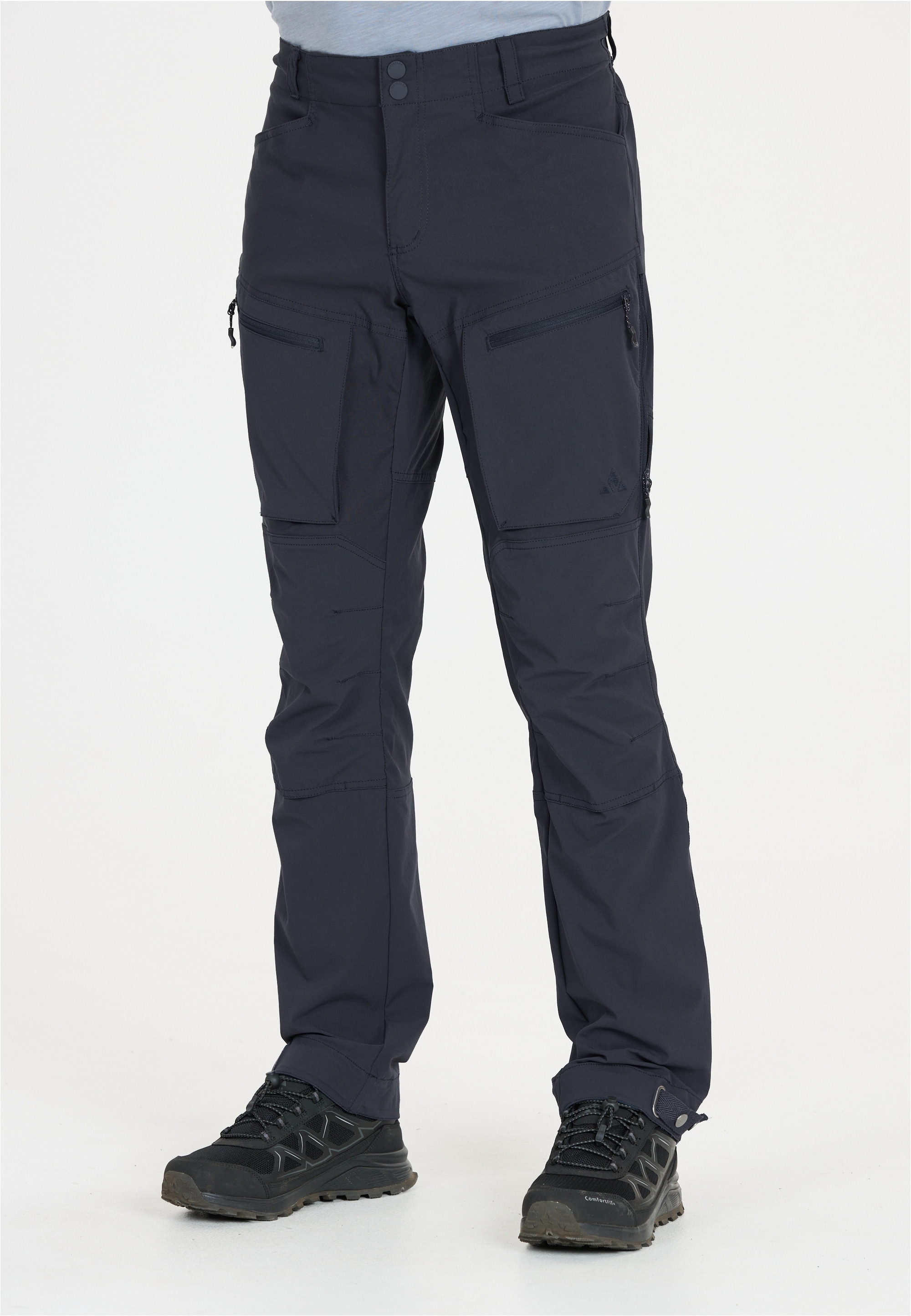 Cargohose WHISTLER "Kodiak", Herren, Gr. XL, US-Größen, dunkelblau, blau, 94% Polyamid, 6% Elasthan, mehrfarbig, lang, Hosen Cargohose, mit verstellbarem Bund