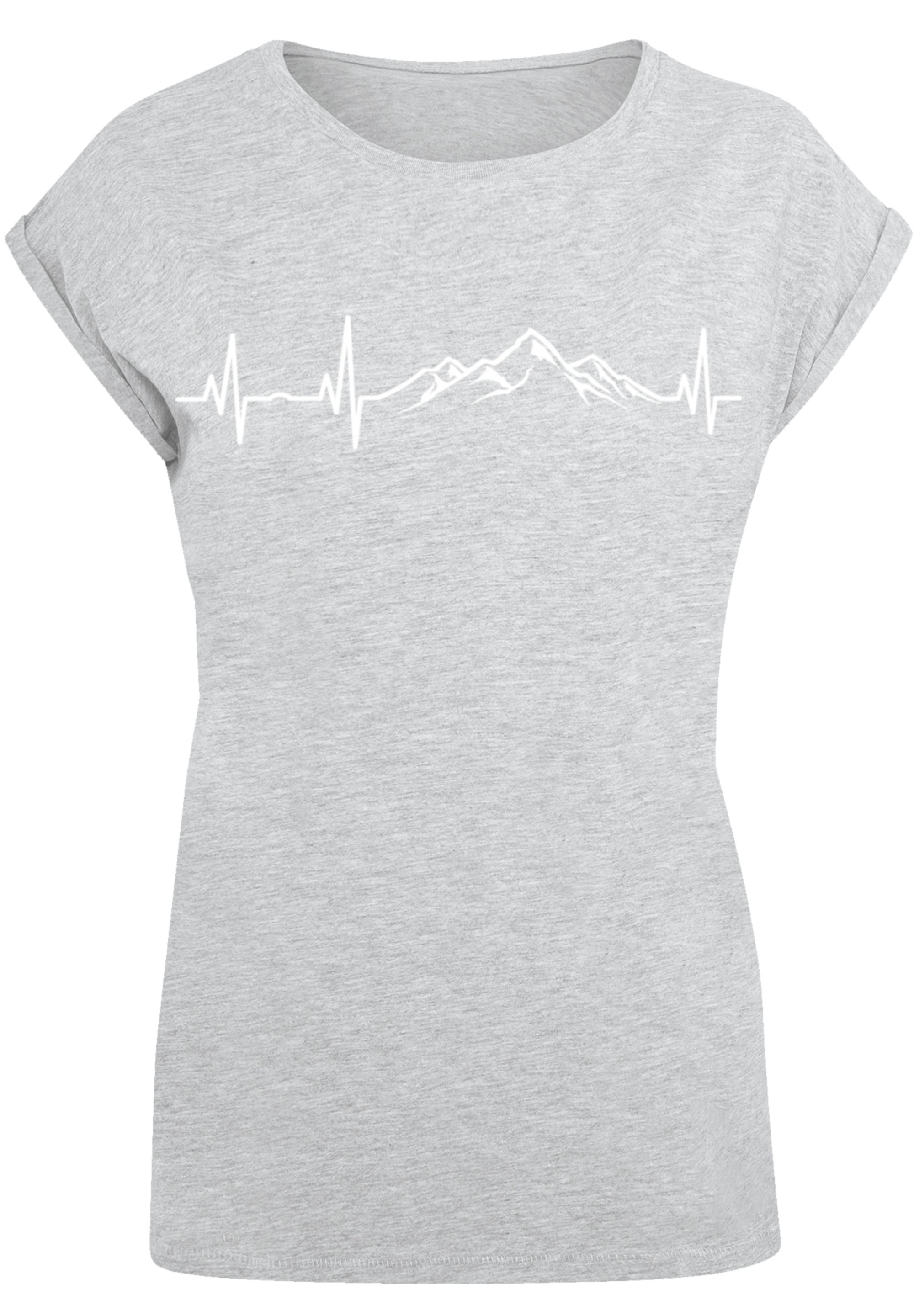 F4NT4STIC T-Shirt »Herzschlag Berge Wandern«, Premium Qualität
