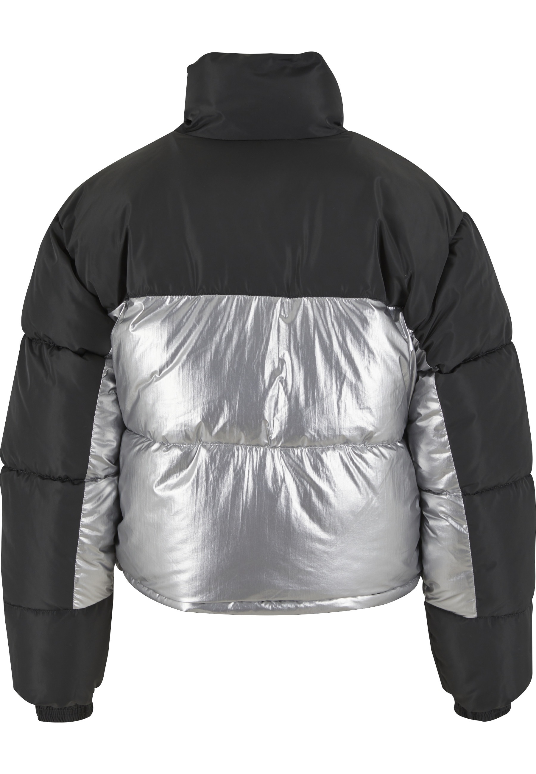 Karl Kani Winterjacke »Karl Kani KK Og Metallic Block Crop Puffer Jacket metallic« 1 Stk. tlg. ohne Kapuze