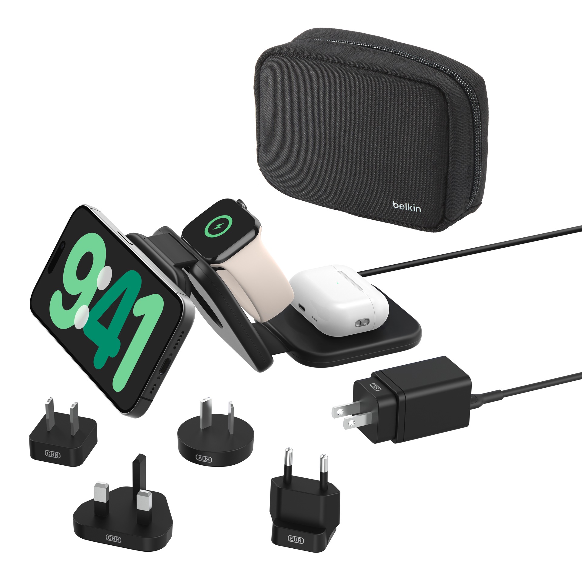 Belkin Wireless Charger »BoostCharge Pro magnetische 3-in-1-Reiseladestation + Tipps«