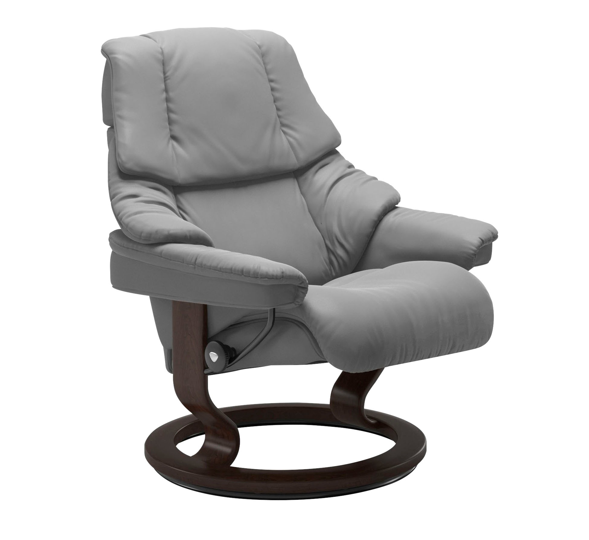 Stressless® Relaxsessel »Reno«, (Set, Relaxsessel mit Hocker), mit Hocker, mit Classic Base, Größe S, M & L, Gestell Braun