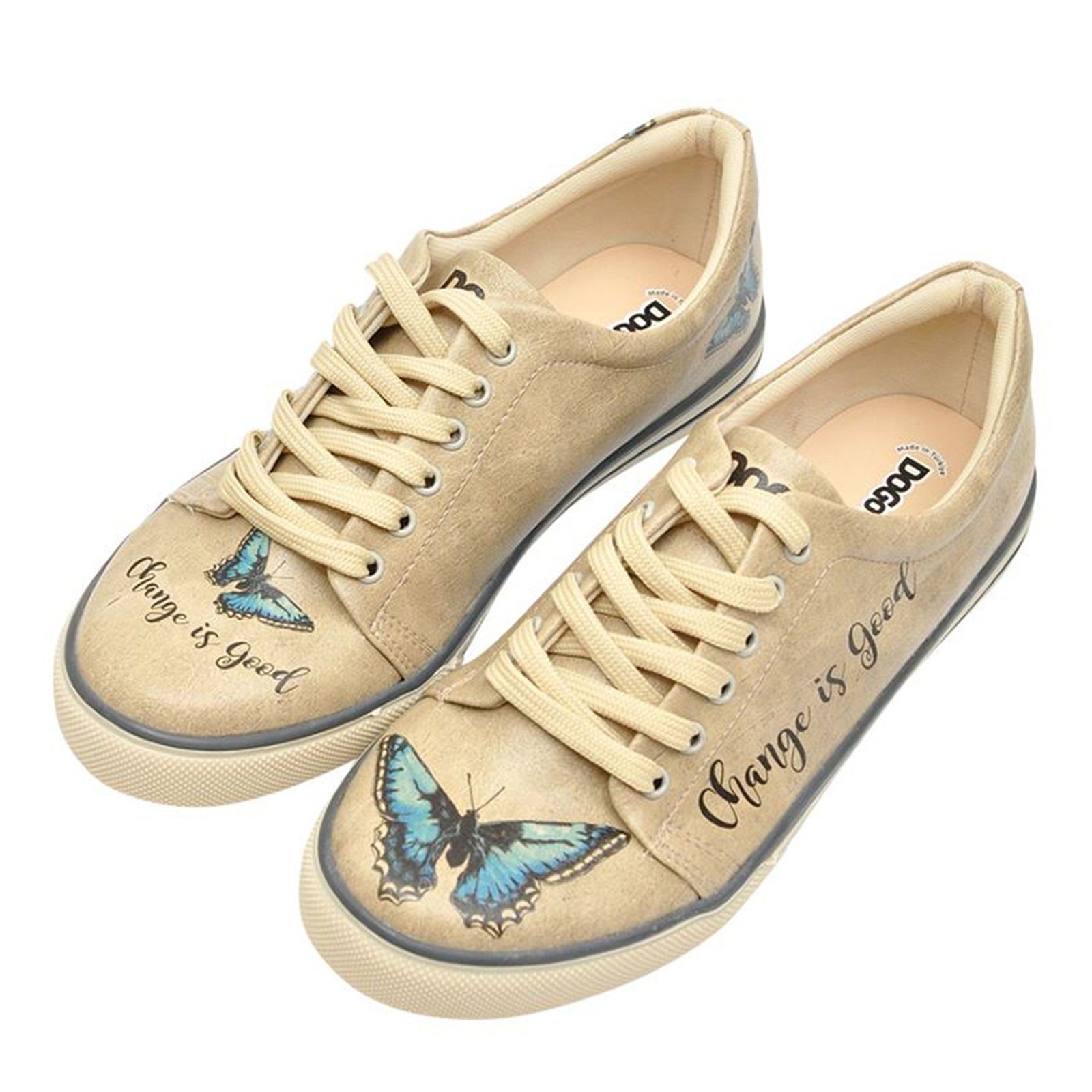 Thumbnail - DOGO Sneaker "Classic Schnürsneaker Change Is Good Damen Sneaker" Handgefertigt