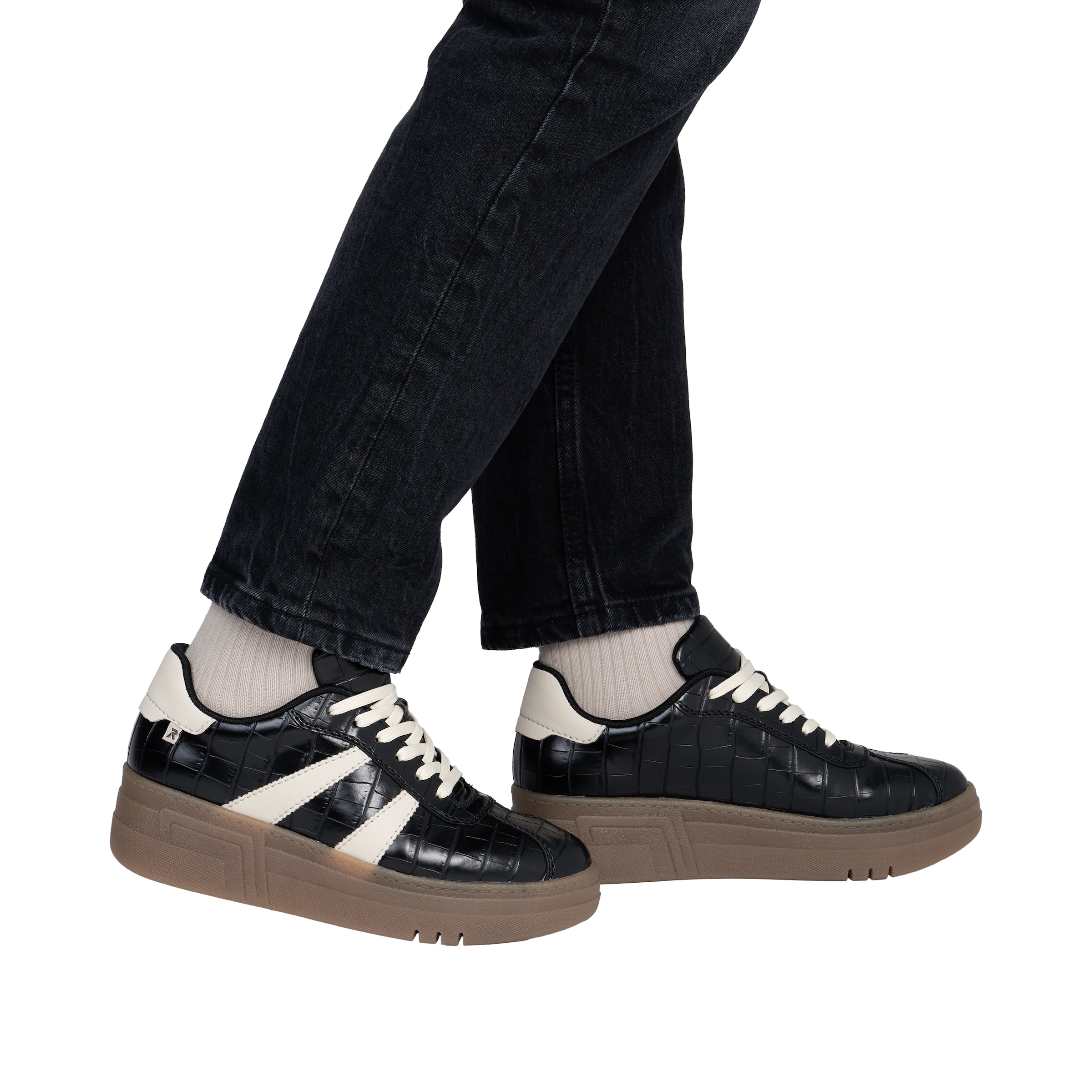 Rieker Plateausneaker  Basket-Sneaker, Retro-Sneaker, Schnürschuh mit weichem Schaftrand