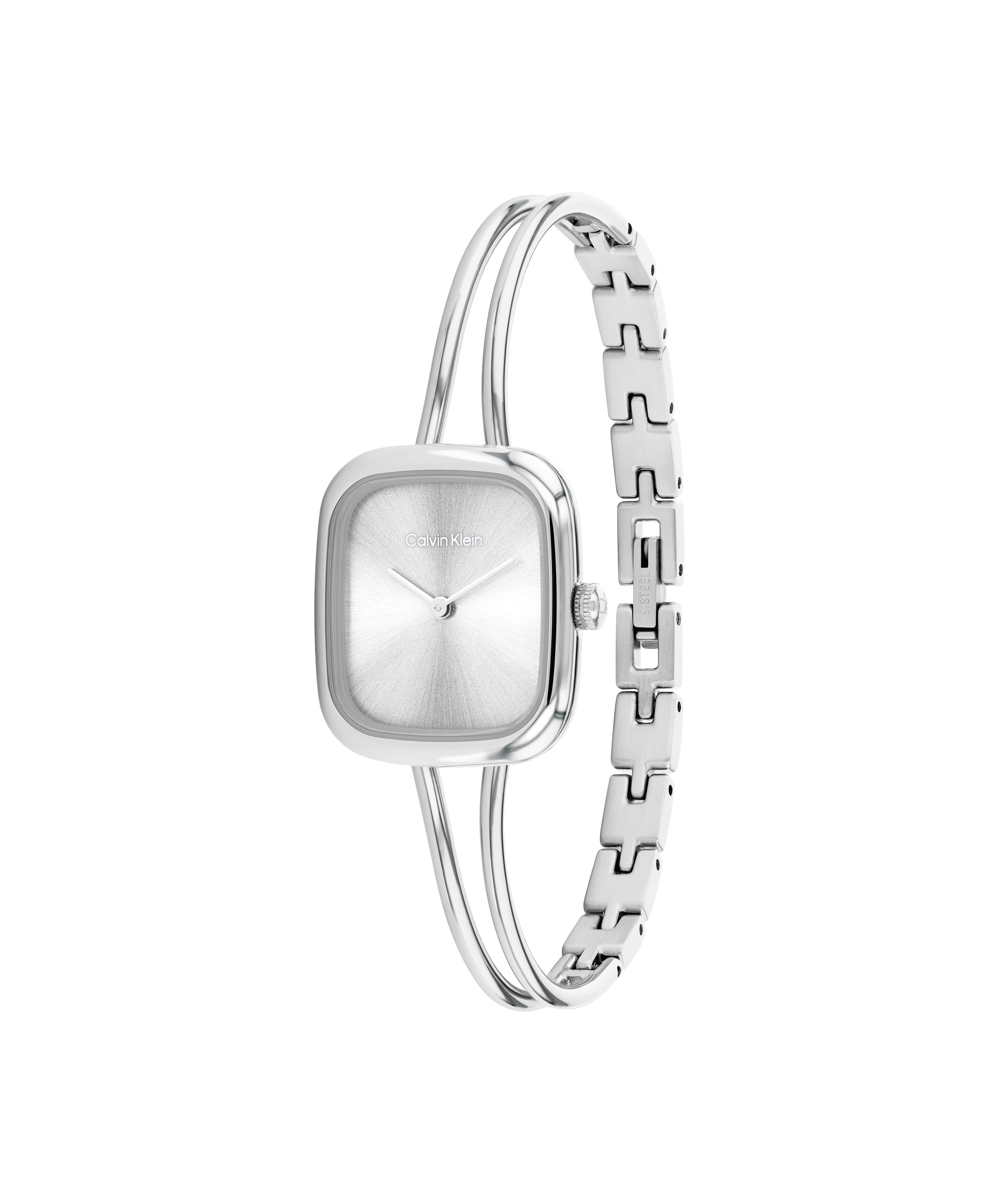 Calvin Klein Quarzuhr »CK ADORE BANGLE« Armbanduhr, Damenuhr, Edelstahlarmband, analog