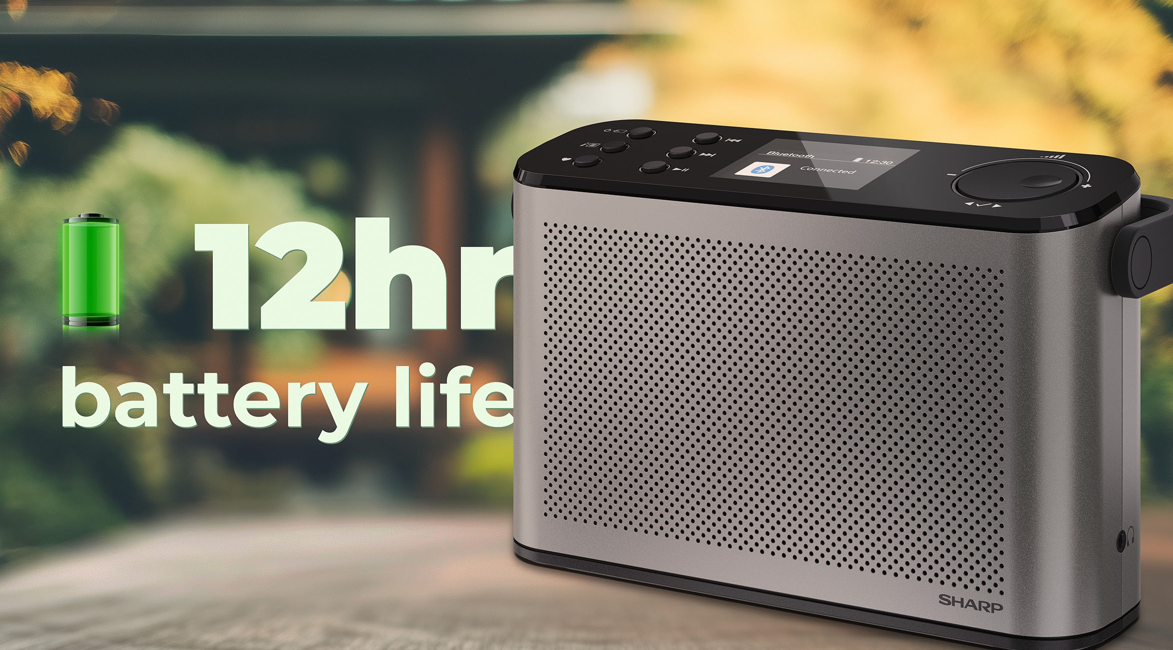 Sharp Digitalradio (DAB+) »OSAKA Stereo Tragbares Digitalradio« (A2DP Bluetooth | AVRCP Bluetooth | Bluetooth Automatische Senderverfolgung | Digitalradio (DAB+) | FM-Tuner mit RDS )