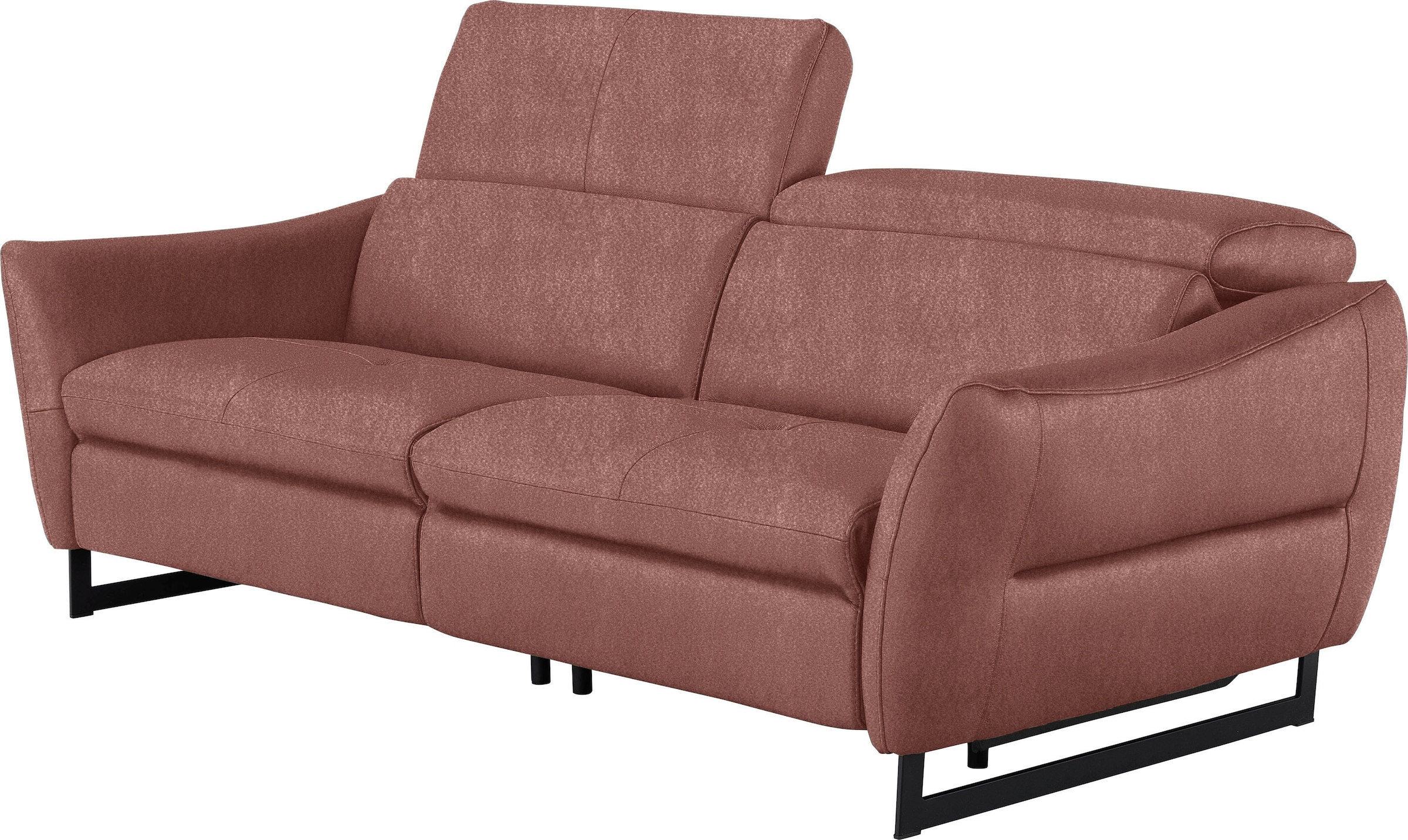Egoitaliano 2,5-Sitzer "Dafne, elegantes Designsofa mit hohem Sitzkomfort" wahlw. mit elektrischer Relaxfunktion, Kopfteile manuell verstellbar
