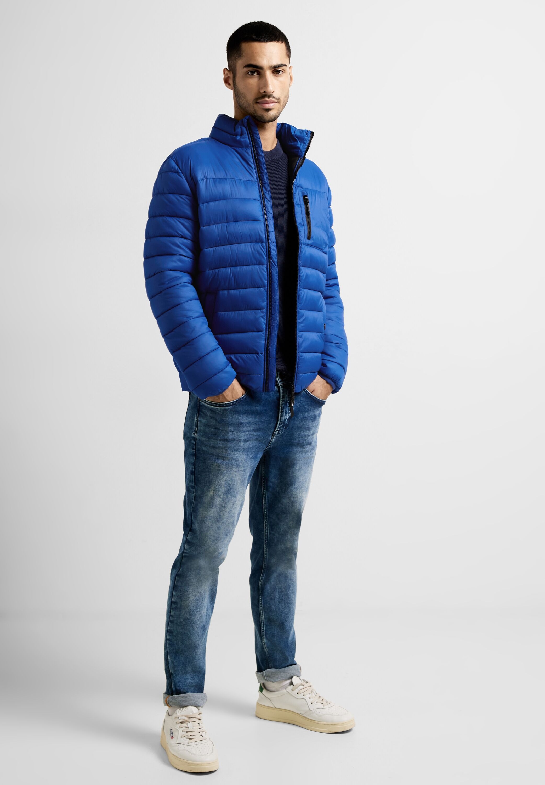 STREET ONE MEN Steppjacke, ohne Kapuze, mit Brusttasche
