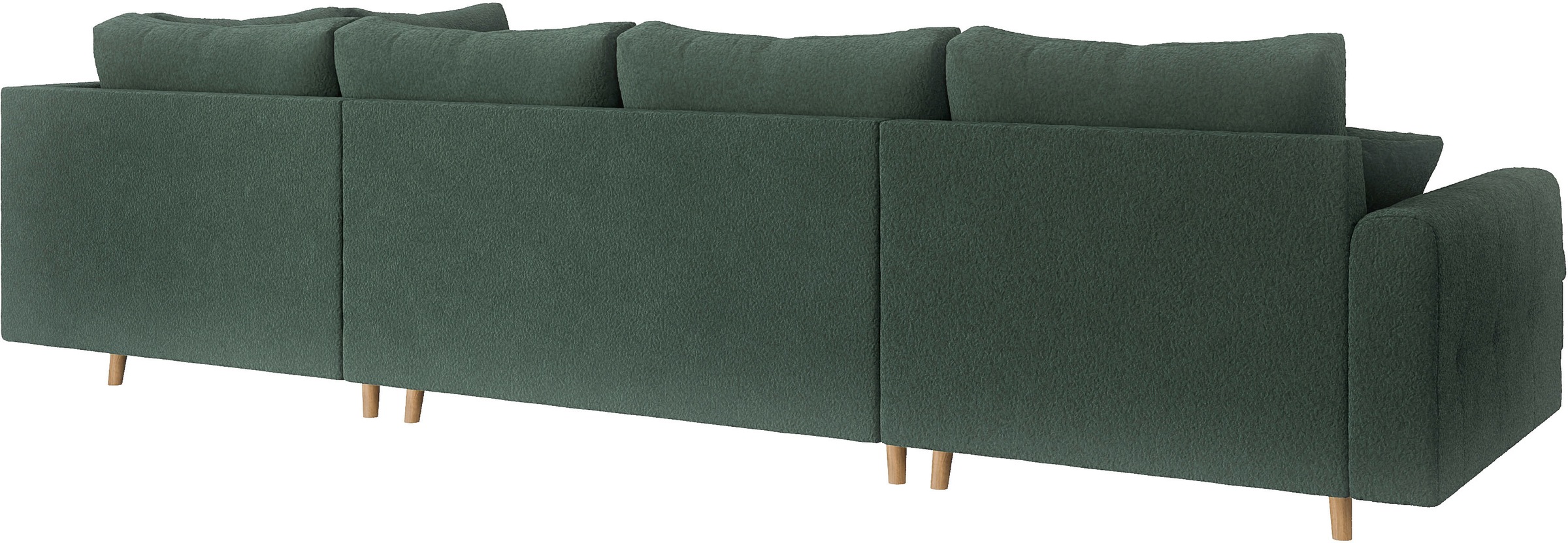 Home affaire Wohnlandschaft »CHARRE U-Form mit Ottomane, Maße B/T/H: 310/161/81 cm«, feine Steppung, lose Rücken- und Zierkissen, auch in Cord und Bouclé
