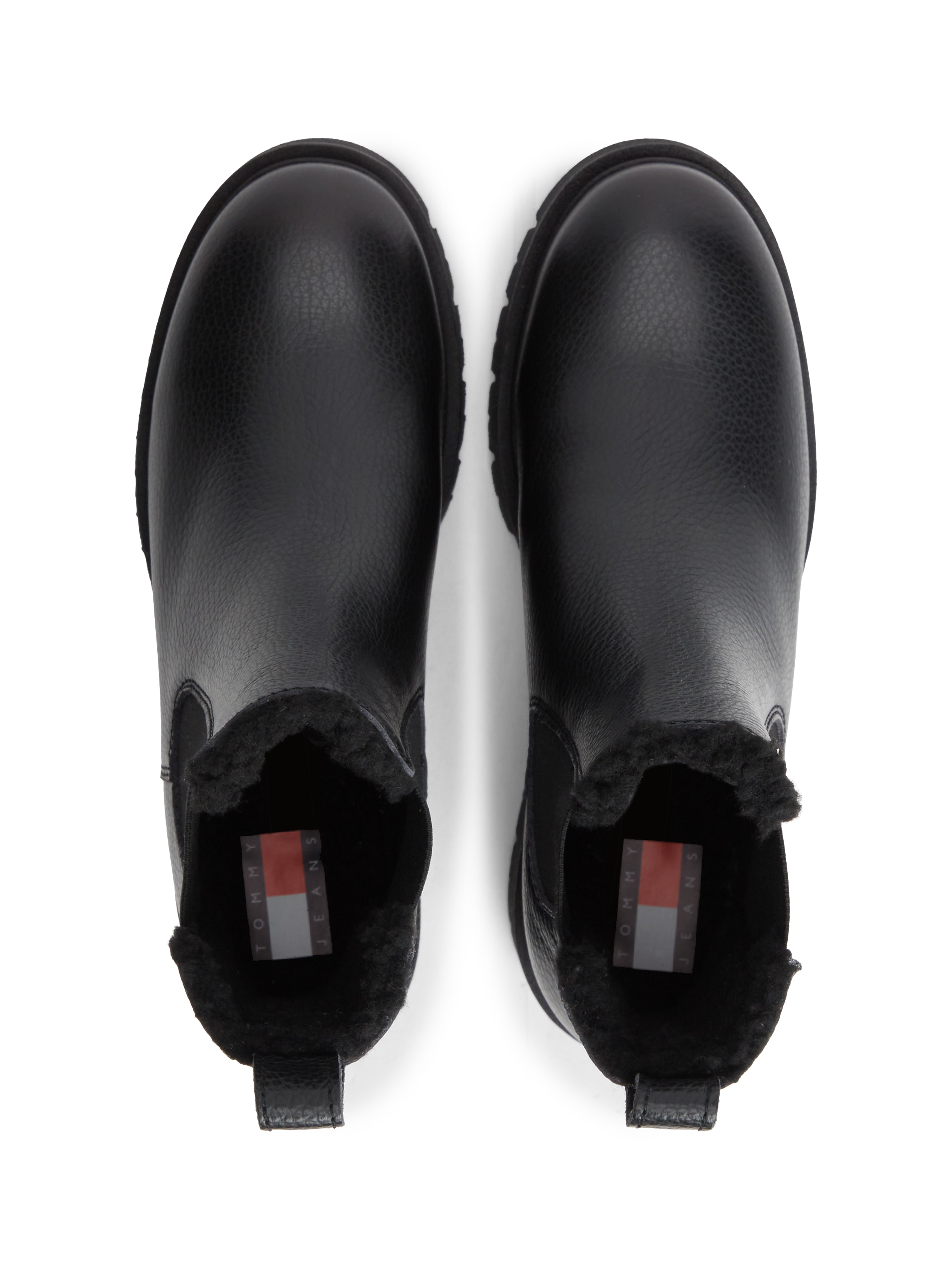 Tommy Jeans Winterboots »TJW CLEATED CHELSEA BOOTS WL«  Blockabsatz, Stiefelette, Chelseaboots mit typischer Logoflag