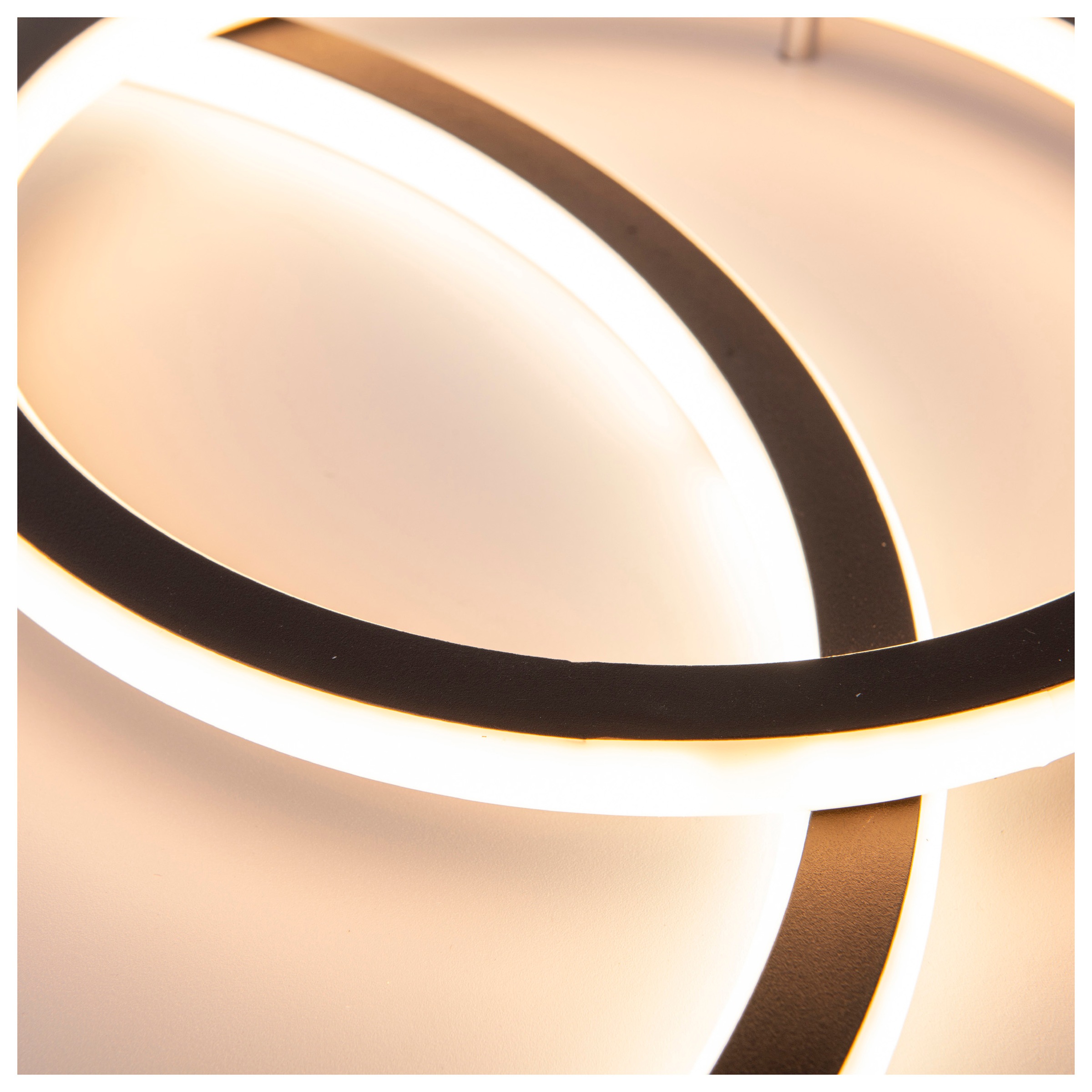 näve LED Deckenleuchte »Kirk«, 2 flammig, Leuchtmittel LED-Modul | LED fest integriert, Materialmix in drei unterschiedlichen Kreisformen, warmweißes Licht