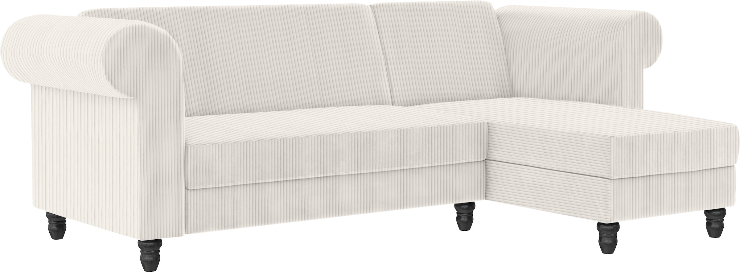 Dorel Home Ecksofa »Felix II, L-Form, Schlafsofa 241cm (Liegefl. 108/195 cm),«, verstellb. Rückenlehne, Recamiere wechselbar, Cord