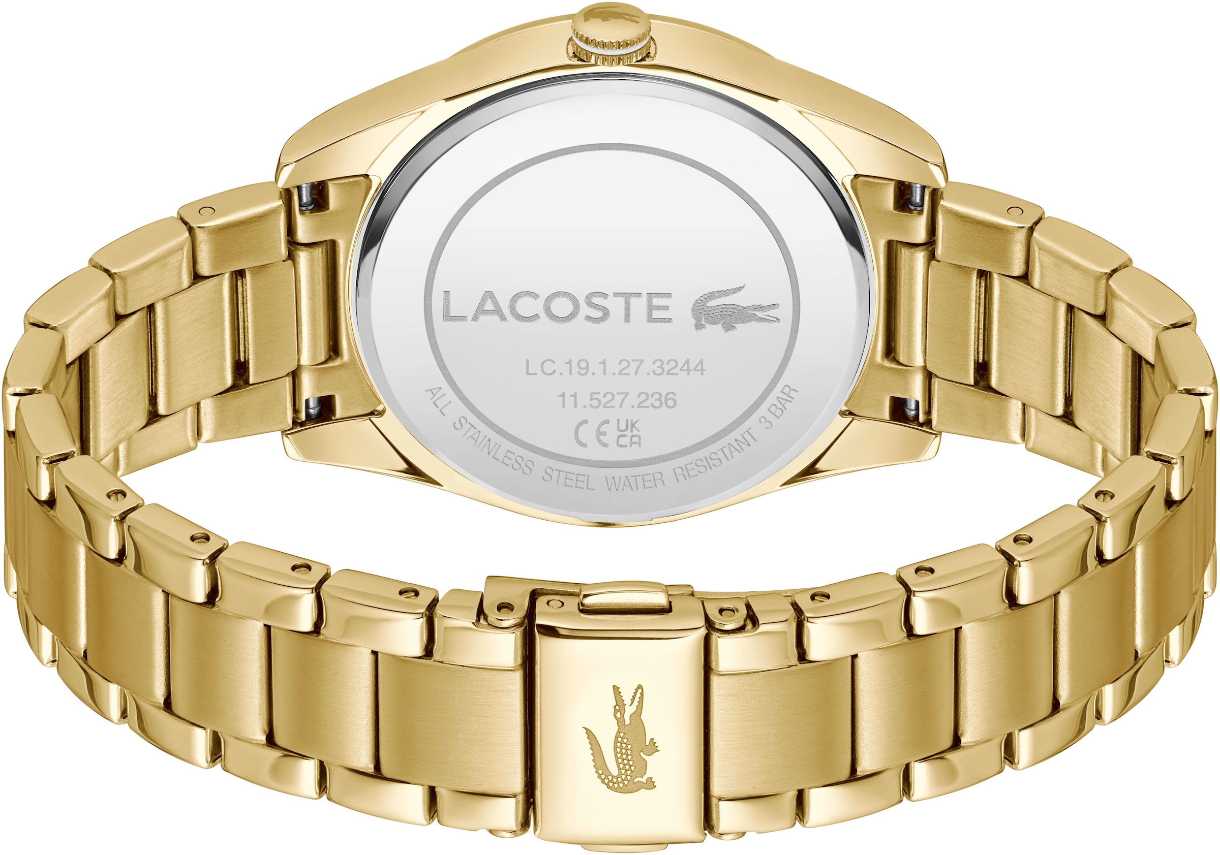 Lacoste Multifunktionsuhr »ORSAY«, Quarzuhr, Armbanduhr, Damenuhr, Datum, Edelstahlarmband