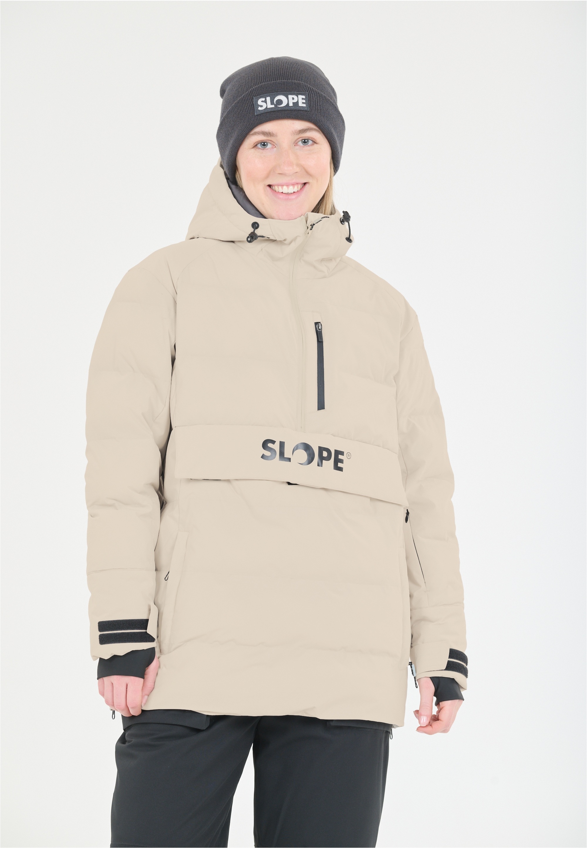 SLOPE Damen Skijacke "Thumper"hellbeige, Gr. L, unifarben, 100% Polyester, Jacken, mit wasserdichter Membran