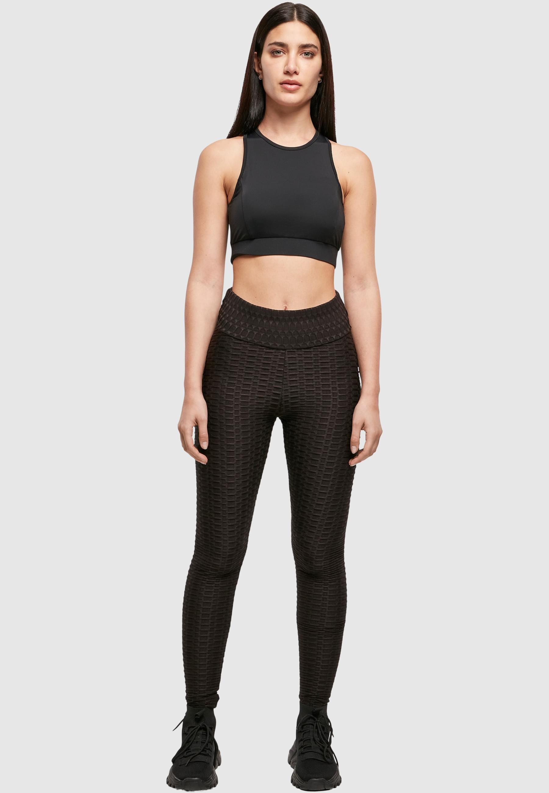 URBAN CLASSICS Leggings »Urban Classics Damen Ladies High Waist Honeycomb Leggings«, (1 tlg.)