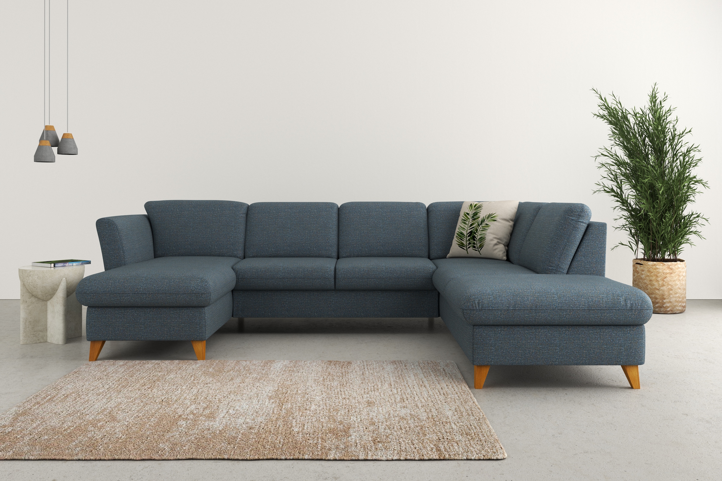 Home affaire Wohnlandschaft "Trelleborg U-Form" Federkern-Polsterung, wahlw günstig online kaufen