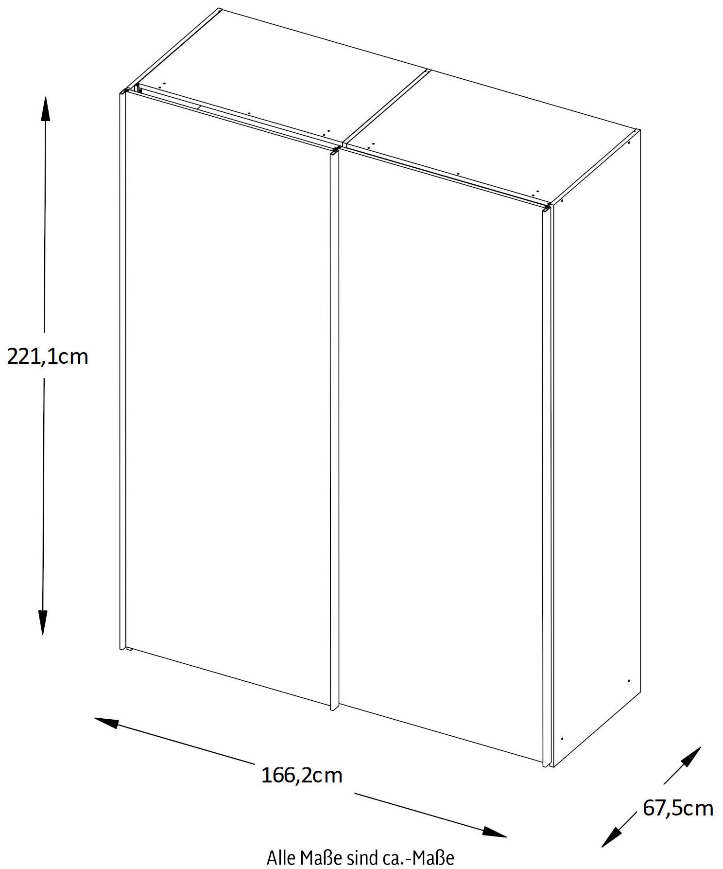STAUD Schwebetürenschrank »Sinfonie Plus, edles Design in hochwertiger Qualität, Made in Germany«, Mit vier verschiedenen Ausstattungsvarianten
