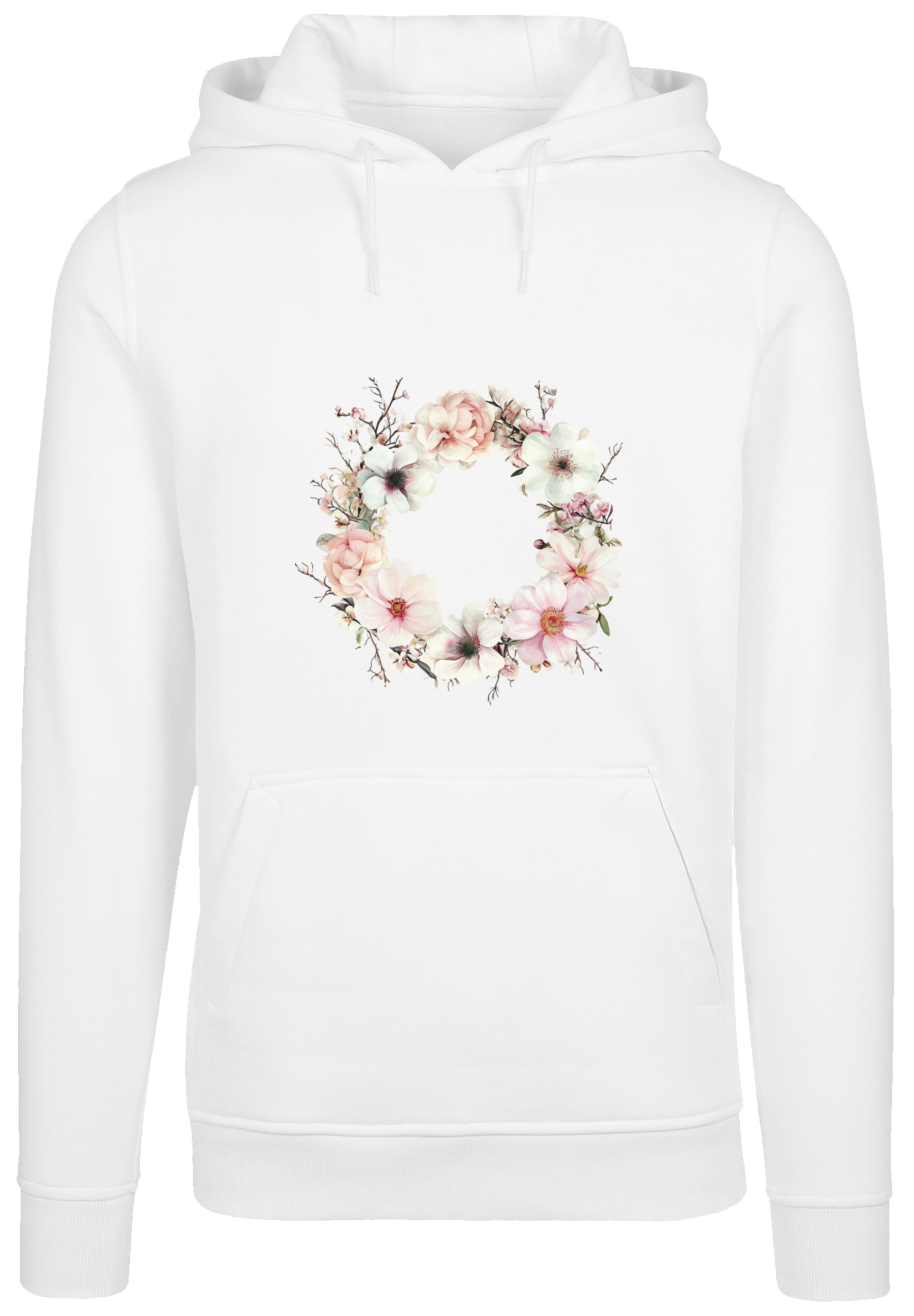 F4NT4STIC Kapuzenpullover »Rosa Blumenkranz«, Premium Qualität
