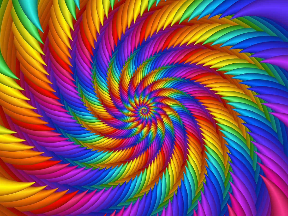Papermoon Fototapete "Psychedelische Regenbogensple"