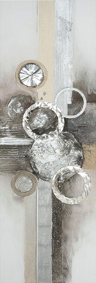 GILDE Leinwandbild »Gemälde Anelli«, Abstrakt, (1 St.), handgemalt, 50x150 cm, dekorativ im Wohnzimmer & Schlafzimmer