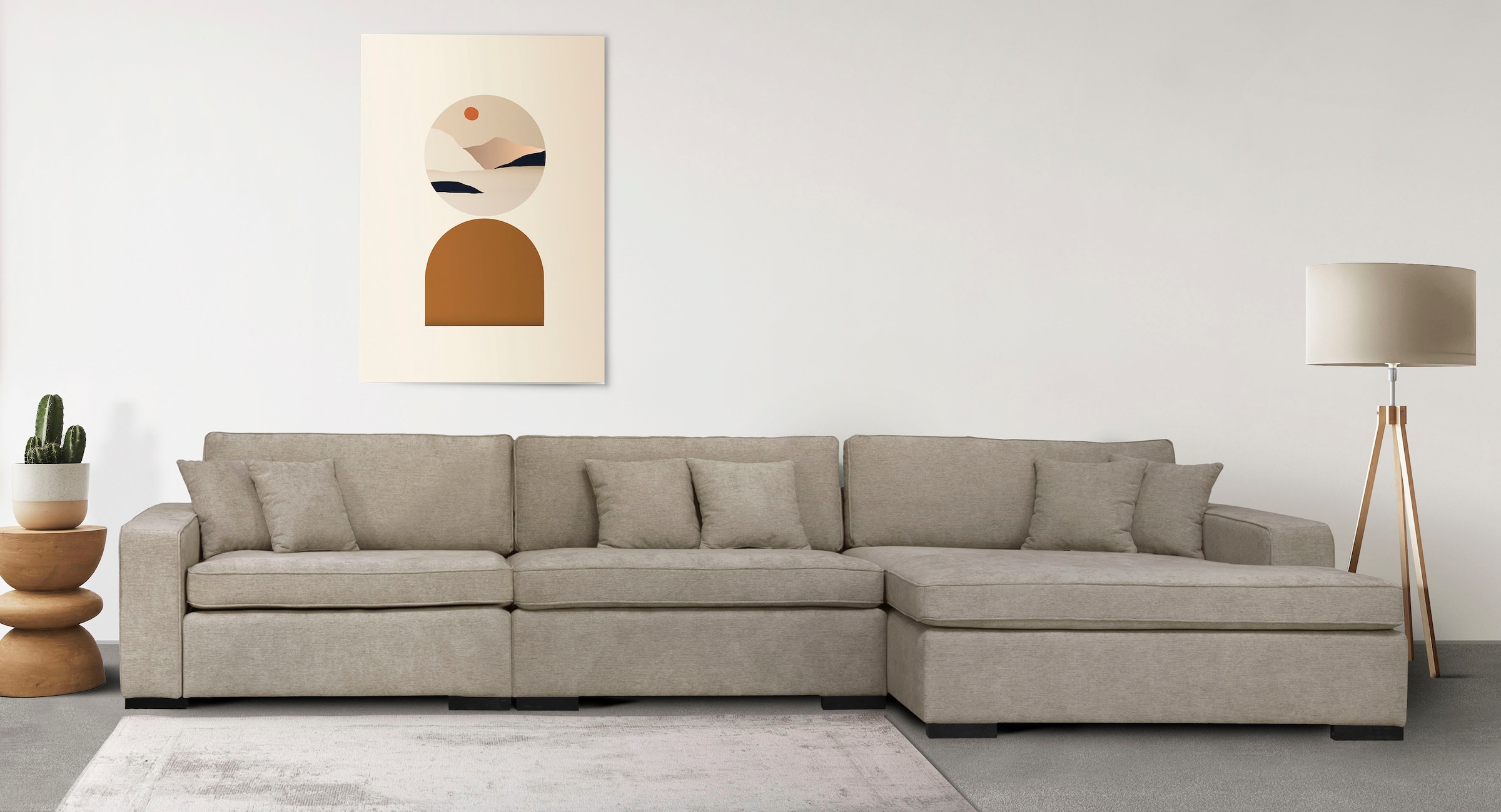 Home affaire Sofa-Eckelement "Skara XXL L-Form", Lounge-Sofa XXL mit Federk günstig online kaufen