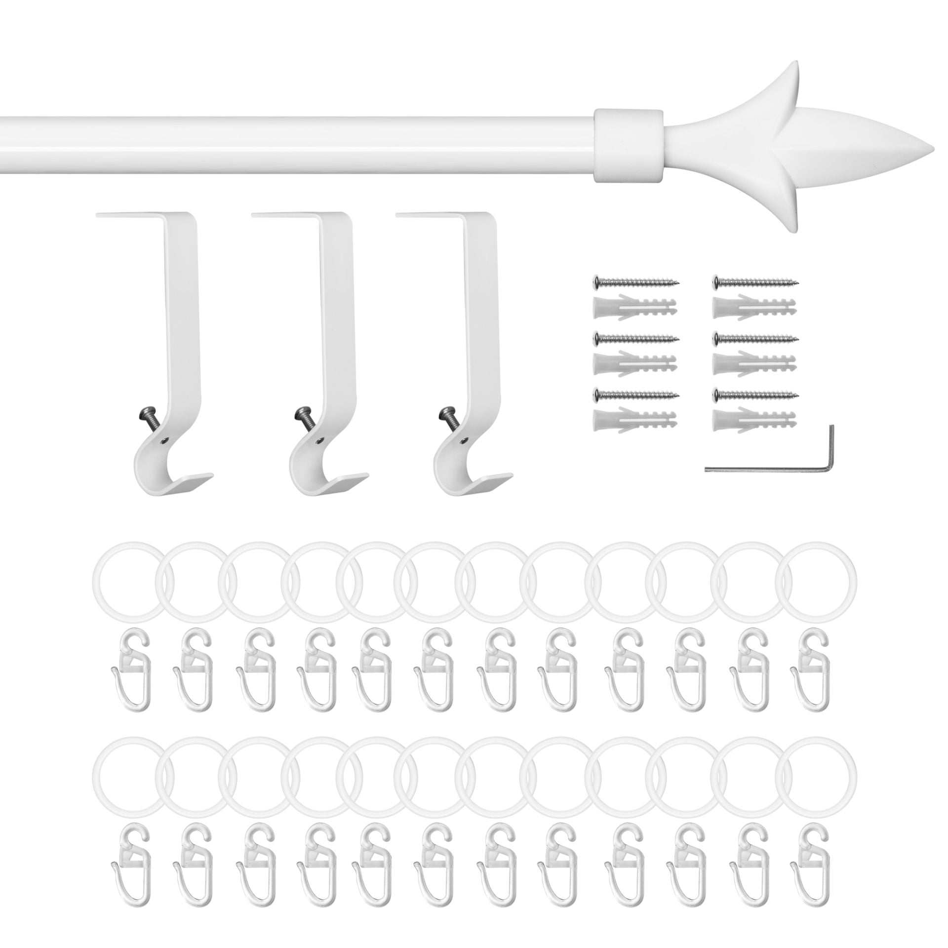 LICHTBLICK ORIGINAL Gardinenstange »Gardinenstange Lilie, 16 mm, ausziehbar« 1 läufig-läufig