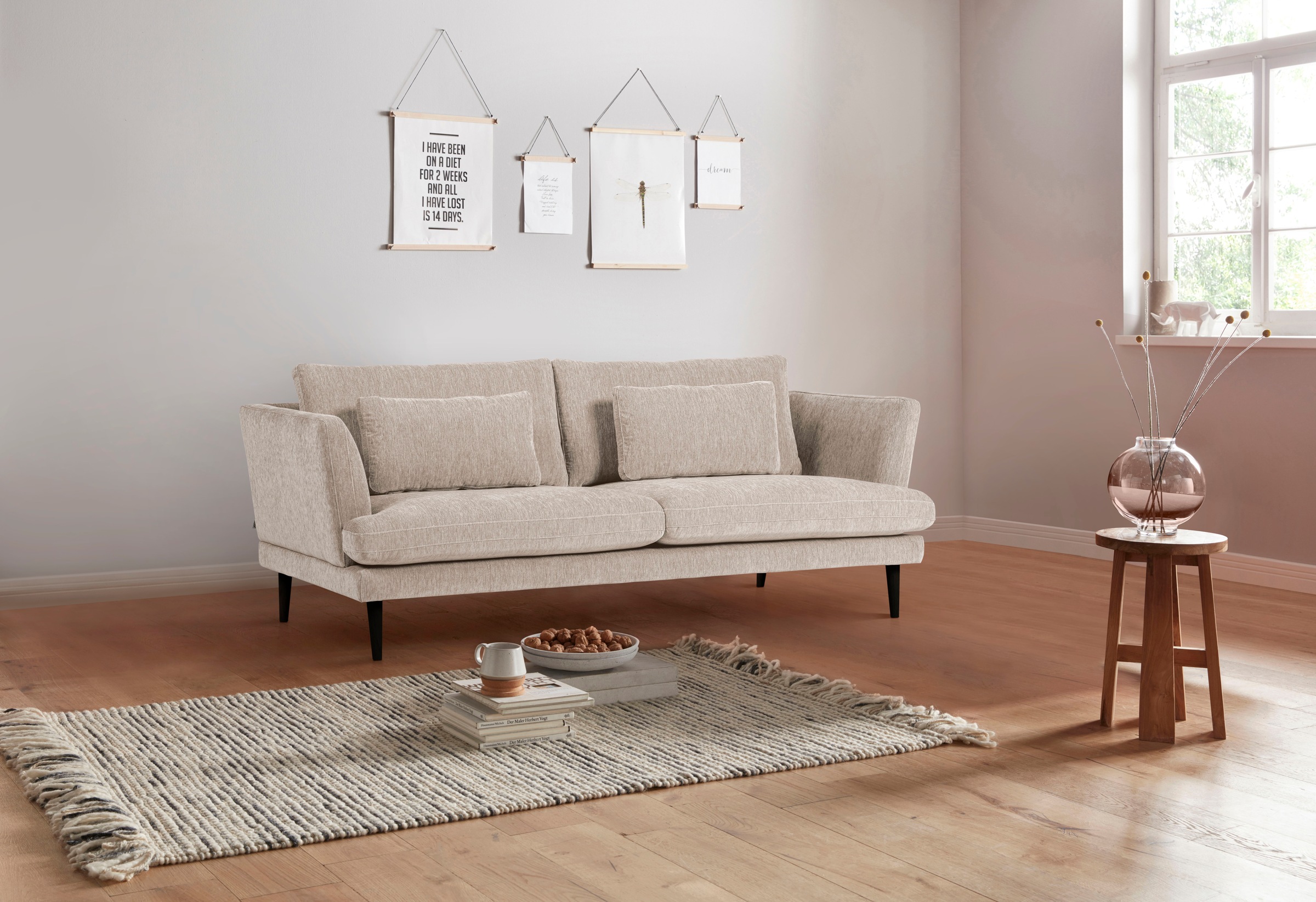 andas 3-Sitzer »Gondola«, scandinavisches Design und edle Ausstrahlung, mit Holzbeinen kaufen