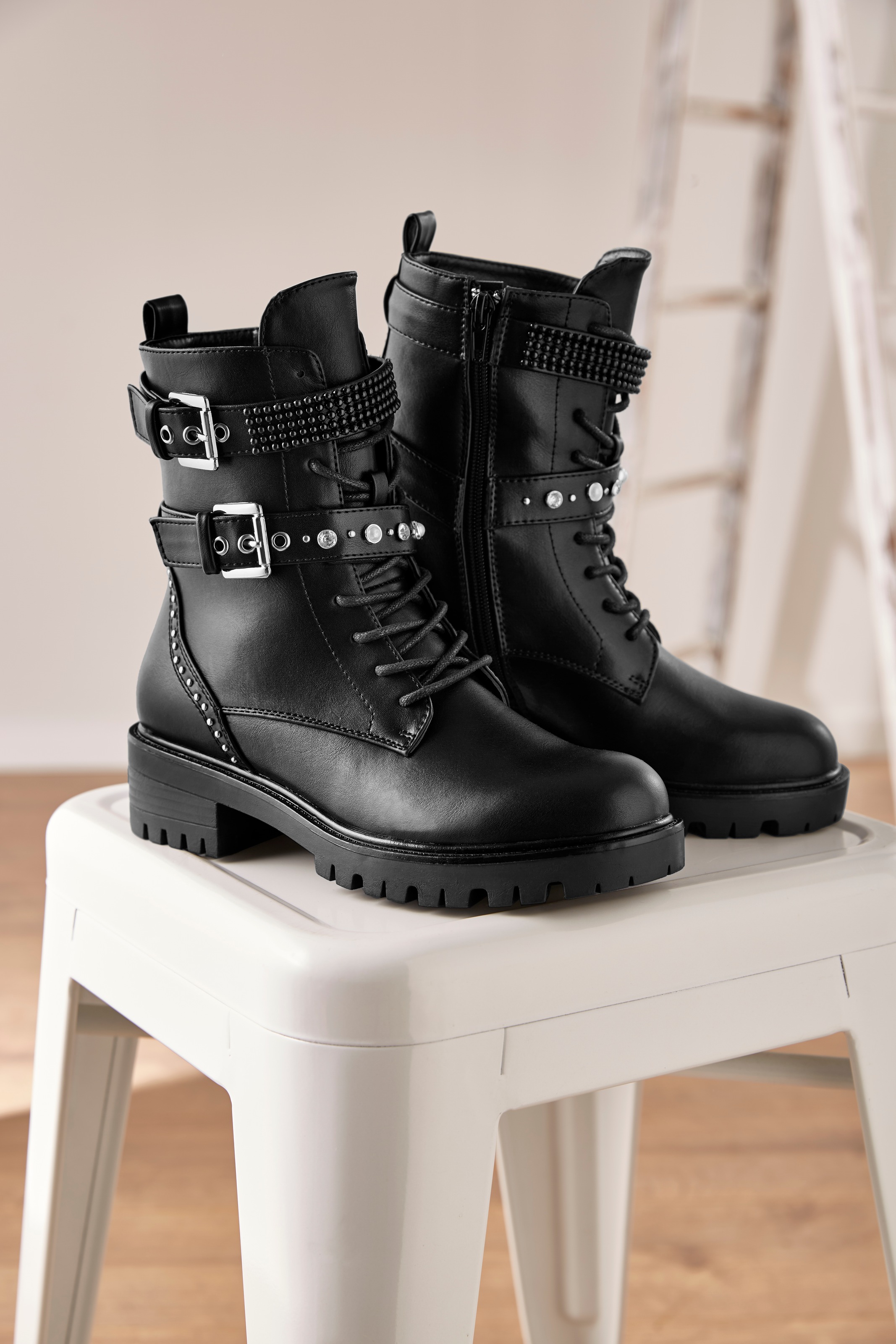 Aniston SHOES Schnürboots, Schnürstiefelette, Bikerboots - NEUE KOLLEKTION