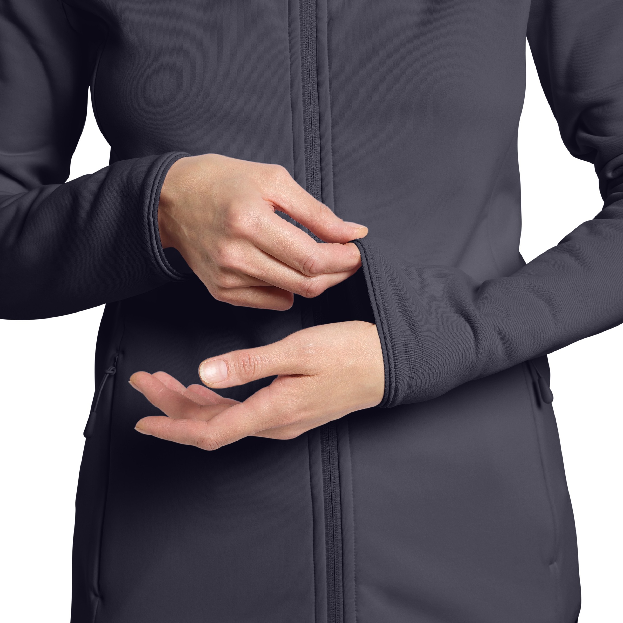 Jack Wolfskin Fleecejacke »BAISELBERG HOODED FZ W«, mit Kapuze