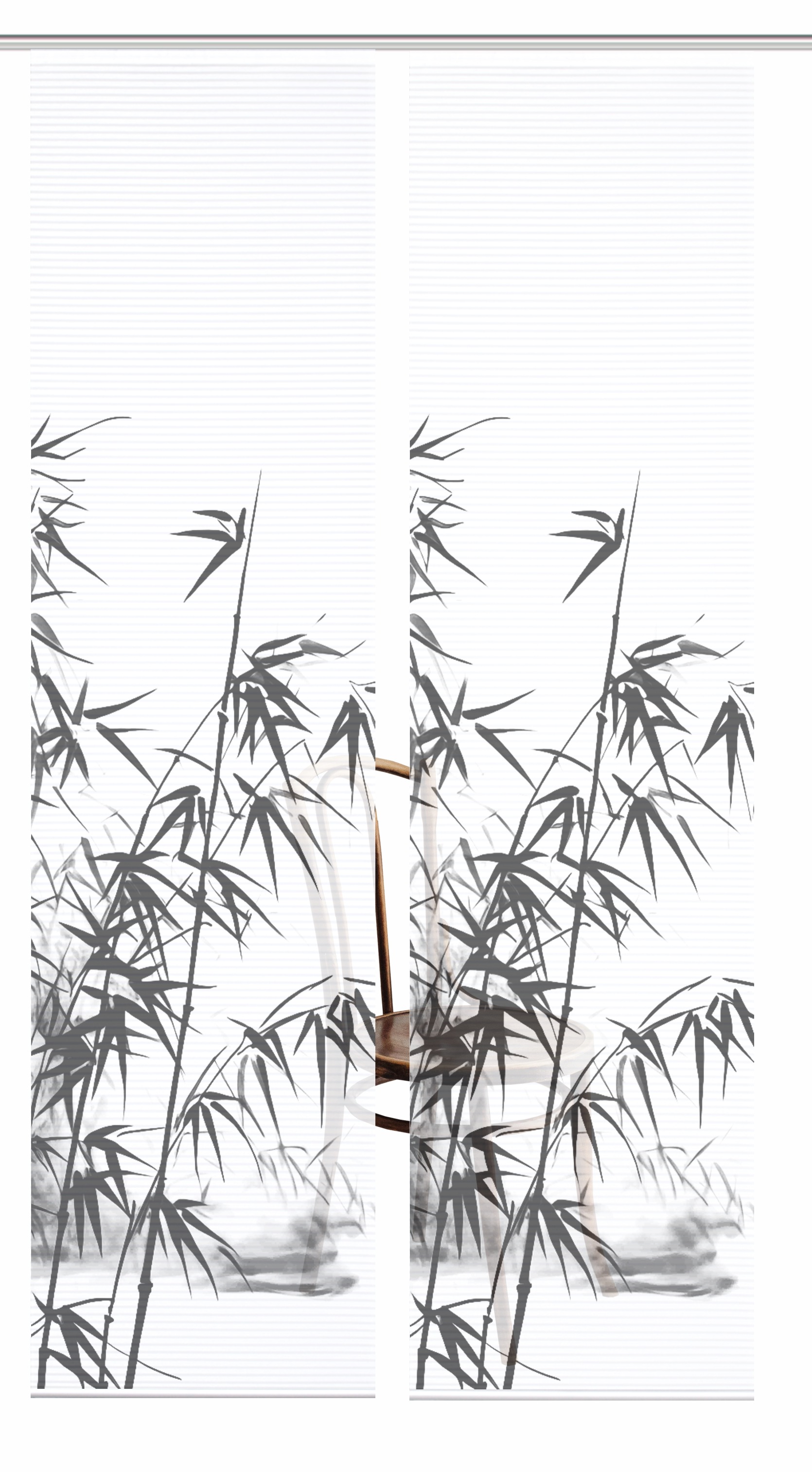 HOME in green Schiebegardine "RUFUS" Paneelwagen 2 Stk. tlg. Bambusoptik, S günstig online kaufen