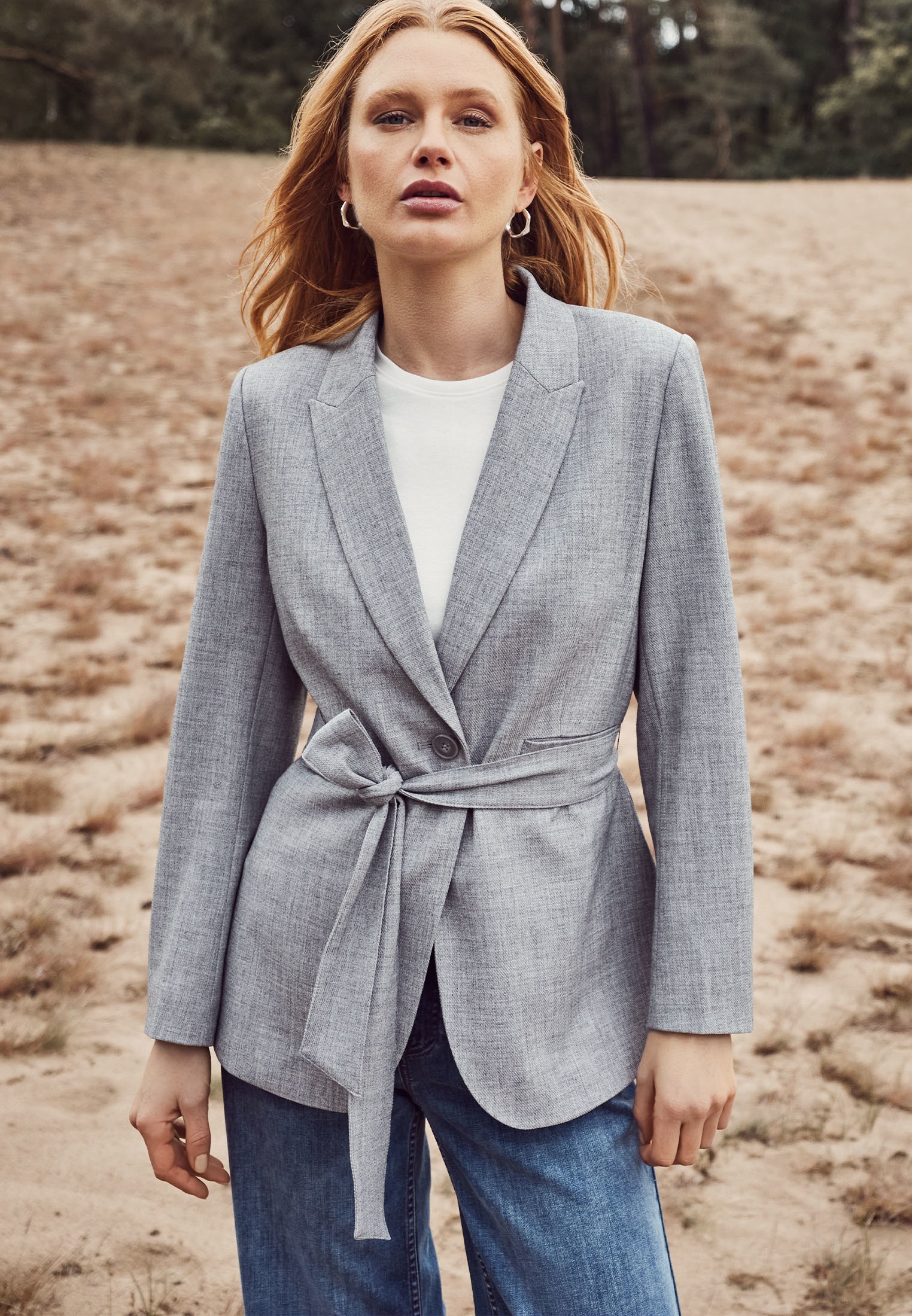 Zero Kurzblazer »zero Blazer mit Bindegürtel«, Gürtel