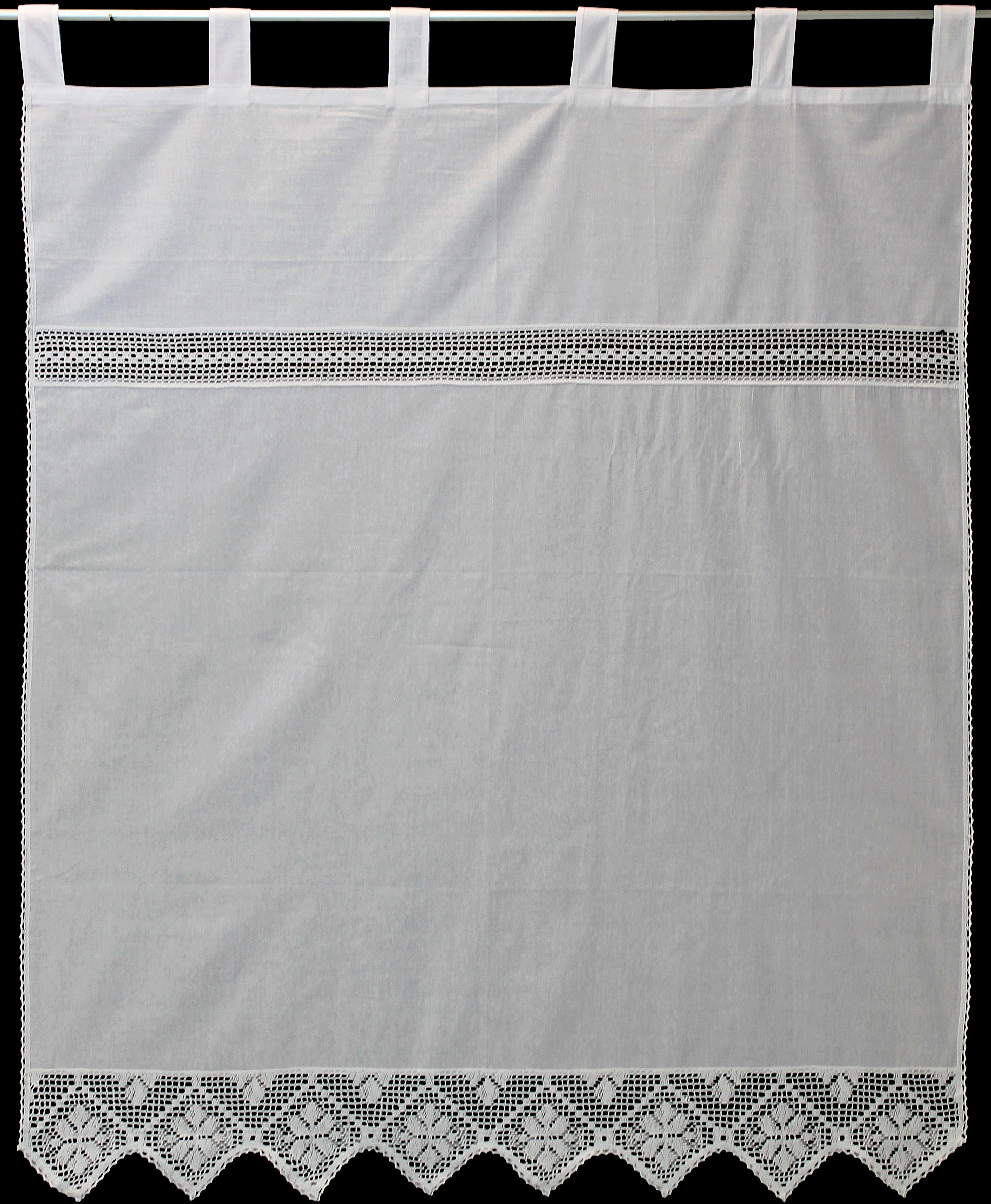 HOSSNER - ART OF HOME DECO Gardine "Bärental" Schlaufen 1 Stk. tlg. maschin günstig online kaufen