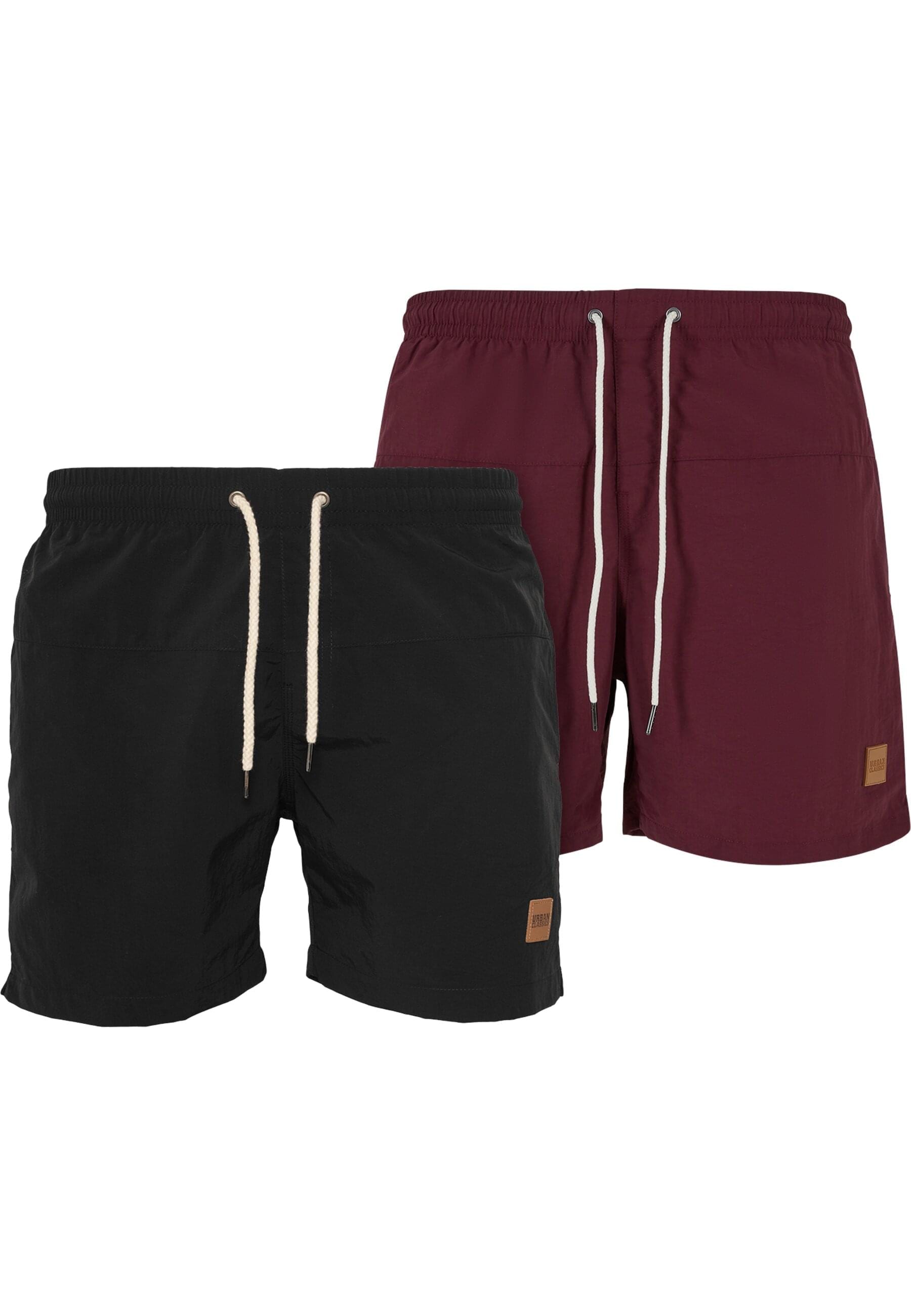 URBAN CLASSICS Badeshorts "Urban Classics Herren Block Swim Shorts 2-Pack"